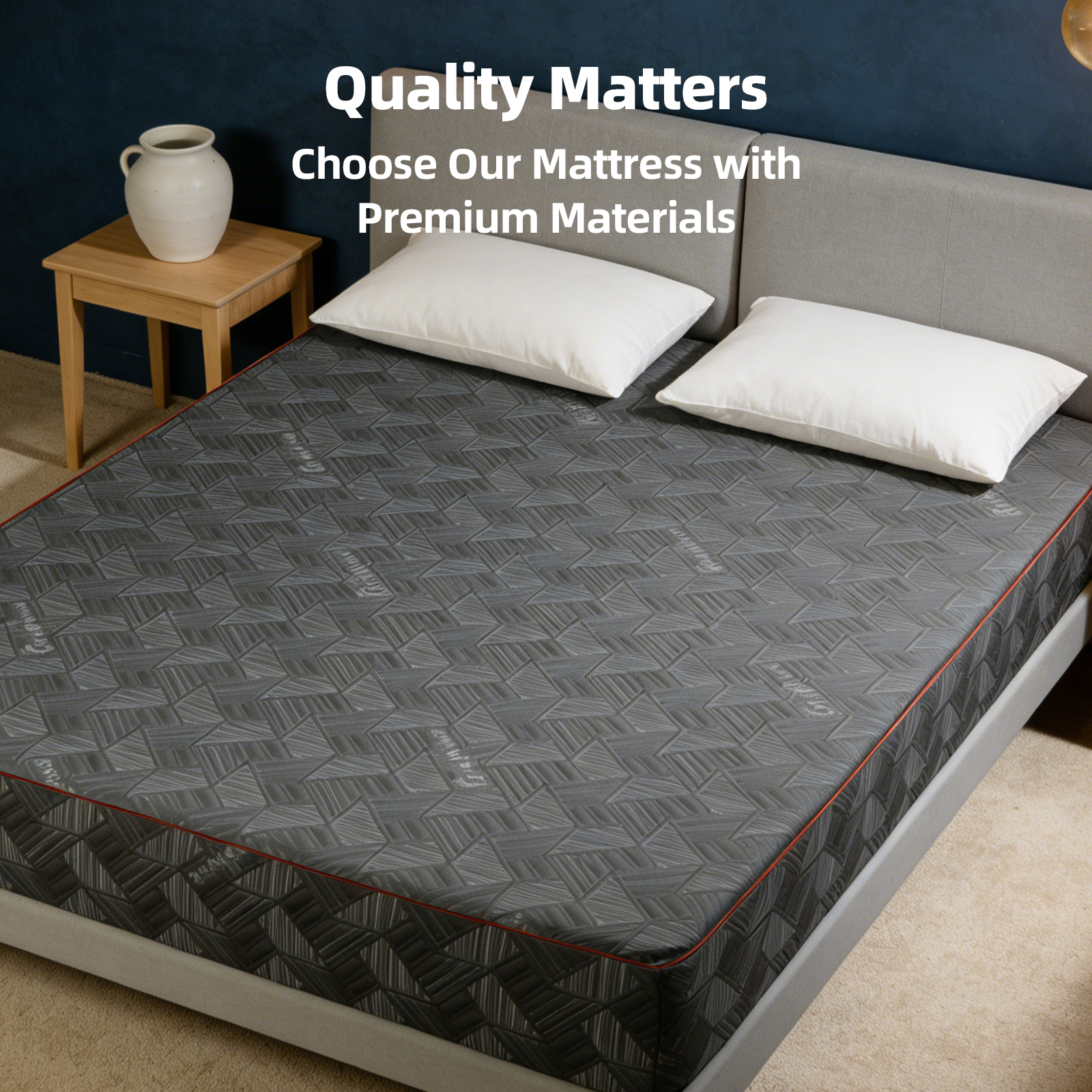 10 Inch Queen Size Mattress - Breathable & Sterilizing, High Rebound Foam for Cloud-Like Comfort, Eco-Friendly Material with Stylish Design, Ideal for Bedroom Sleep Upgrade Made in Japan - Image 3