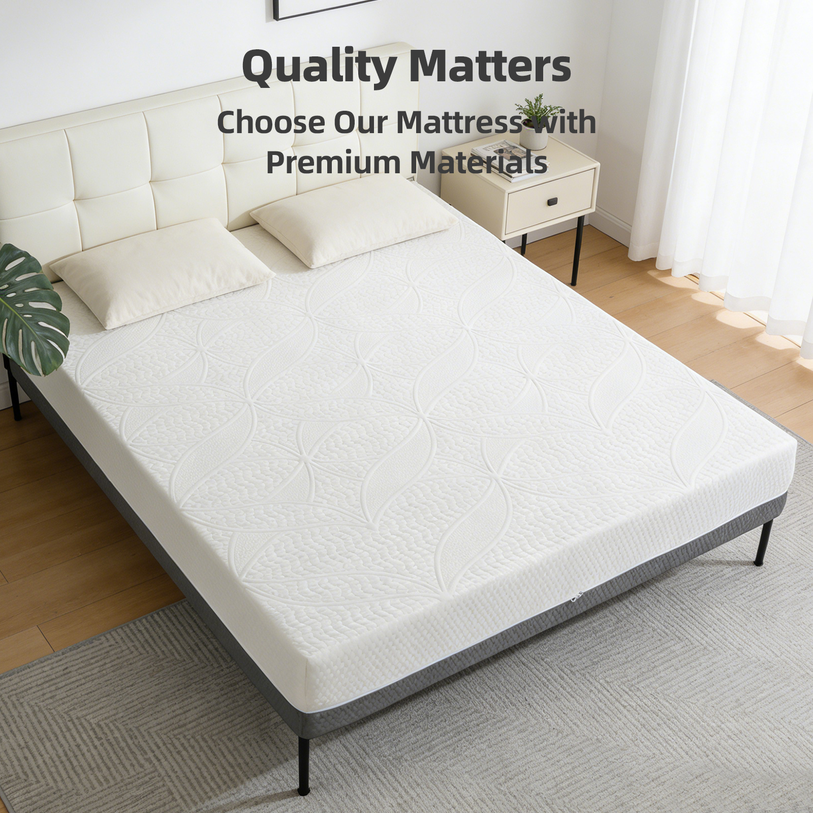 10-Inch Full Mattress – Made in Japan Gel-Perforated + Perforated Layers, 7-Zone Support, Adjustable Bed-Friendly, Premium White Cover, High Rebound - Image 4