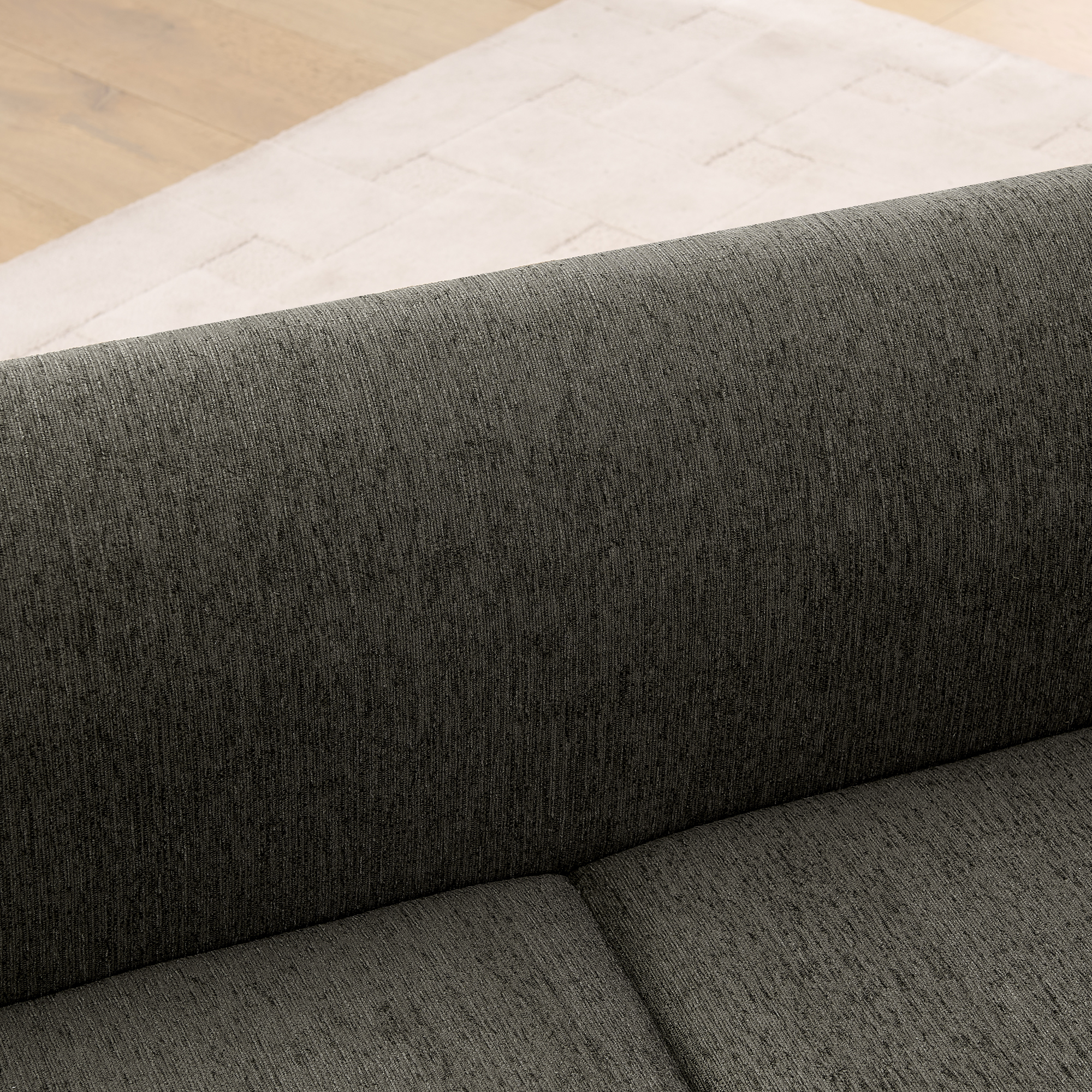 Comfortable Oversized Pet Sofa for Medium/Large Dogs - Modern Rectangular Design with Backrest, Armrests & Soft Cushion -Dark Gray(56.5"*26"*17") - Image 5