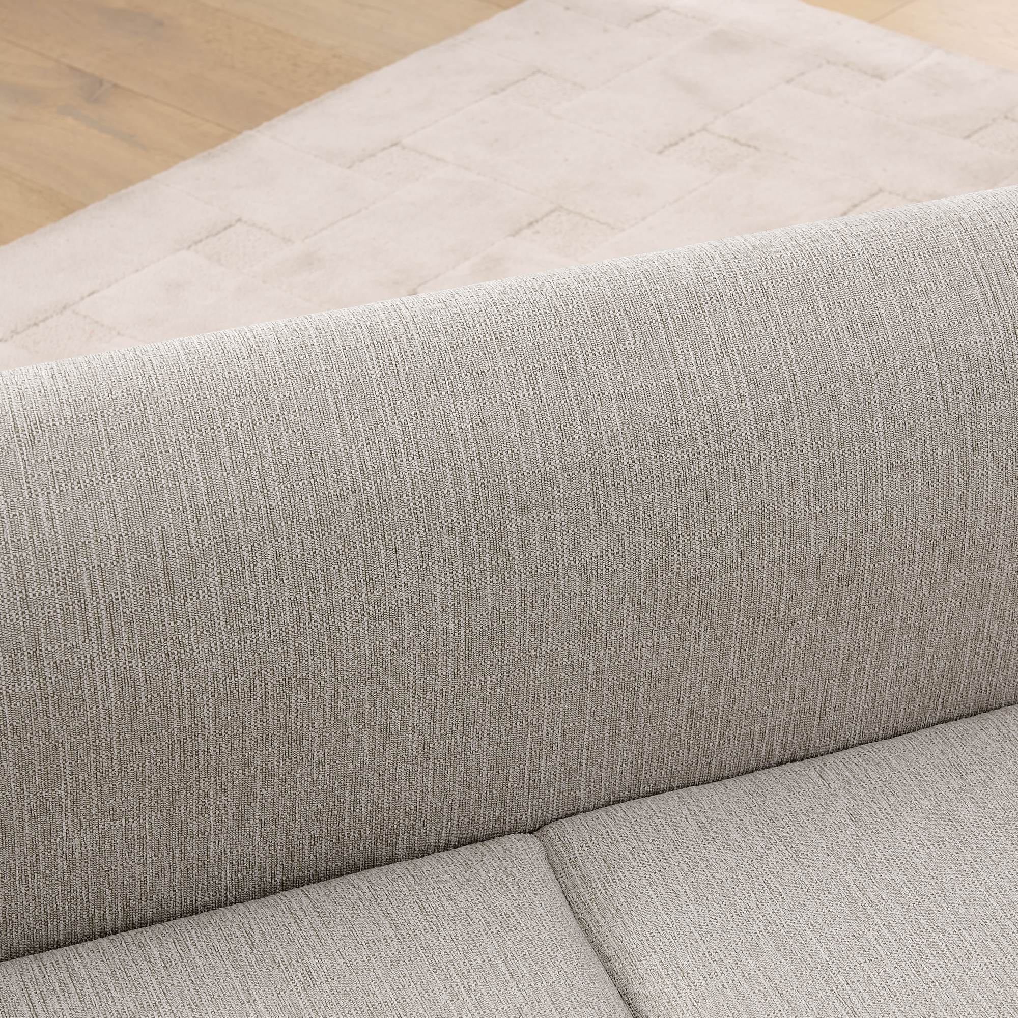 Comfortable Oversized Pet Sofa for Medium/Large Dogs - Modern Rectangular Design with Backrest, Armrests & Soft Cushion -Beige(56.5"*26"*17") - Image 6