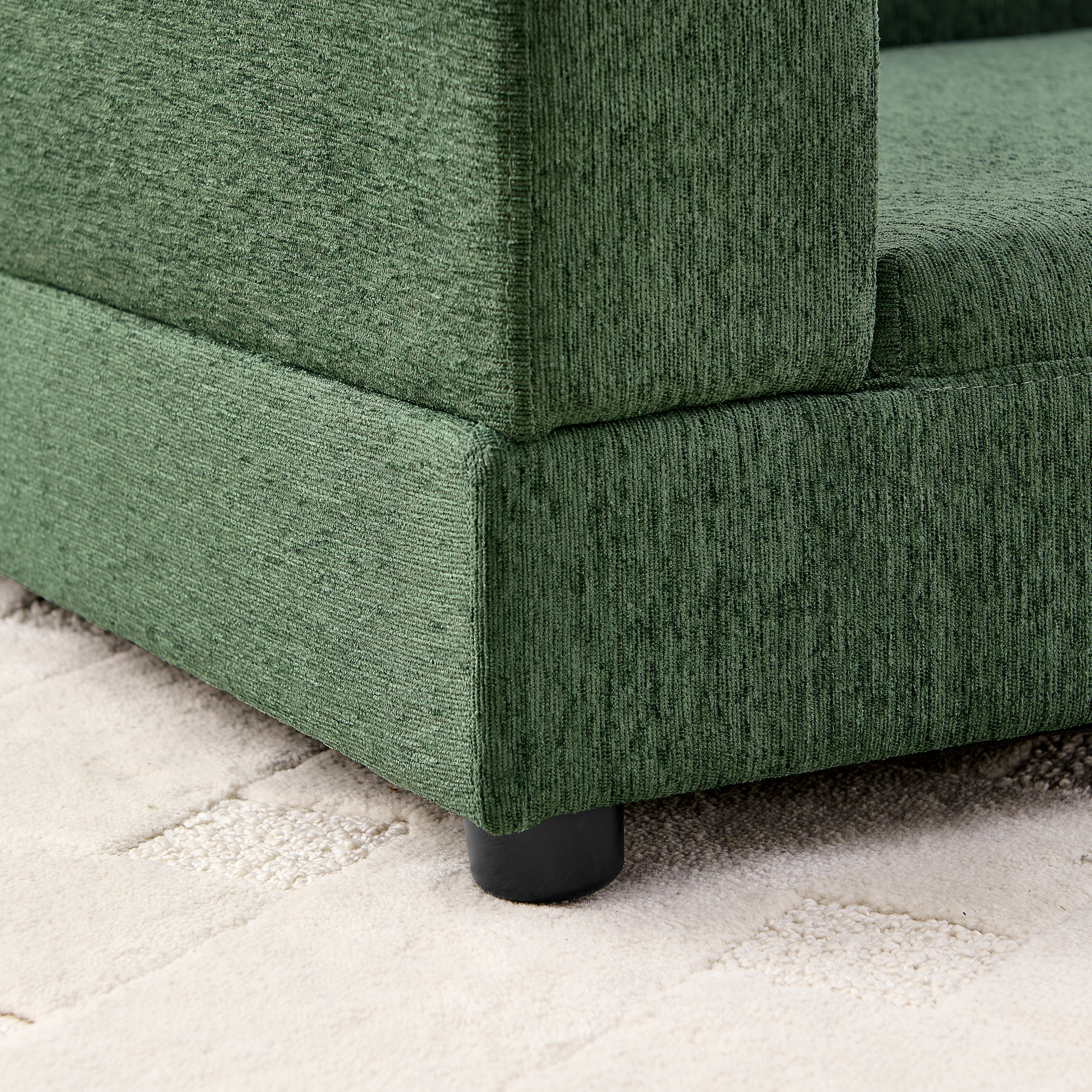 Comfortable Oversized Pet Sofa for Medium/Large Dogs - Modern Rectangular Design with Backrest, Armrests & Soft Cushion -OLIVE GREEN(56.5"*26"*17") - Image 4