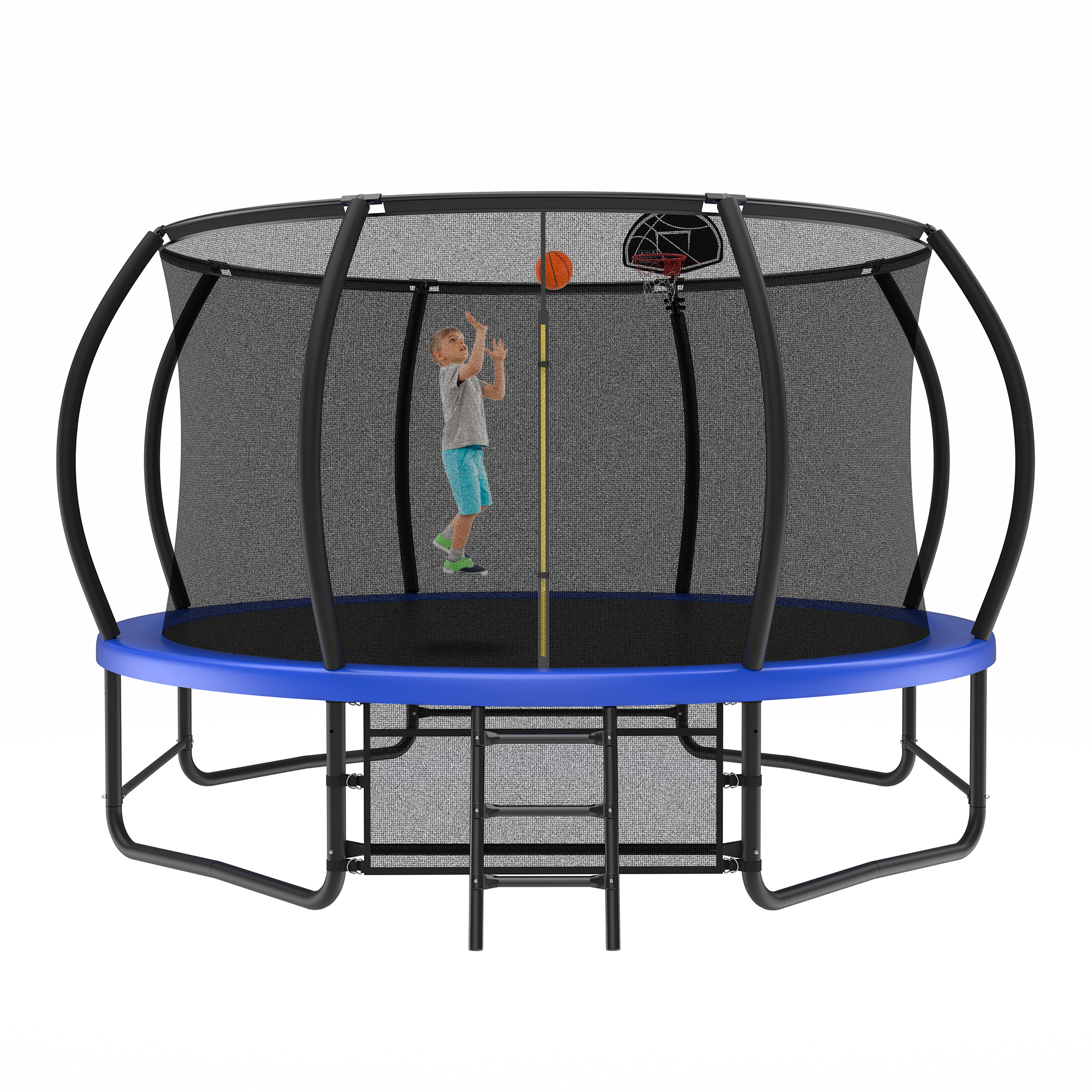 14FT Trampoline with Enclosure - Recreational Trampolines with Ladder and AntiRust Coating, ASTM Approval Outdoor Trampoline for Kids - Image 2