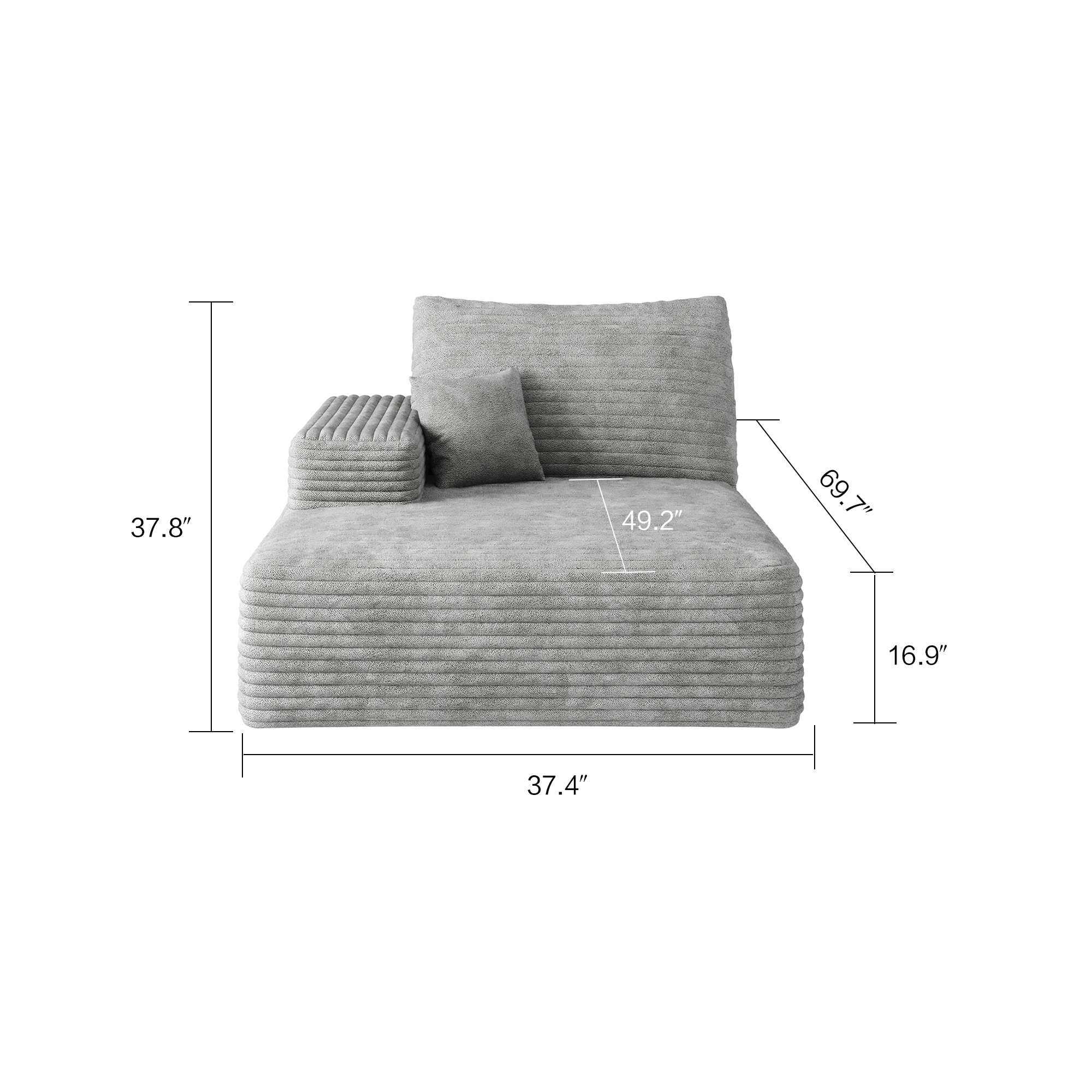Y119-R-SLEEPER-GREY right sleeper grey - Image 4