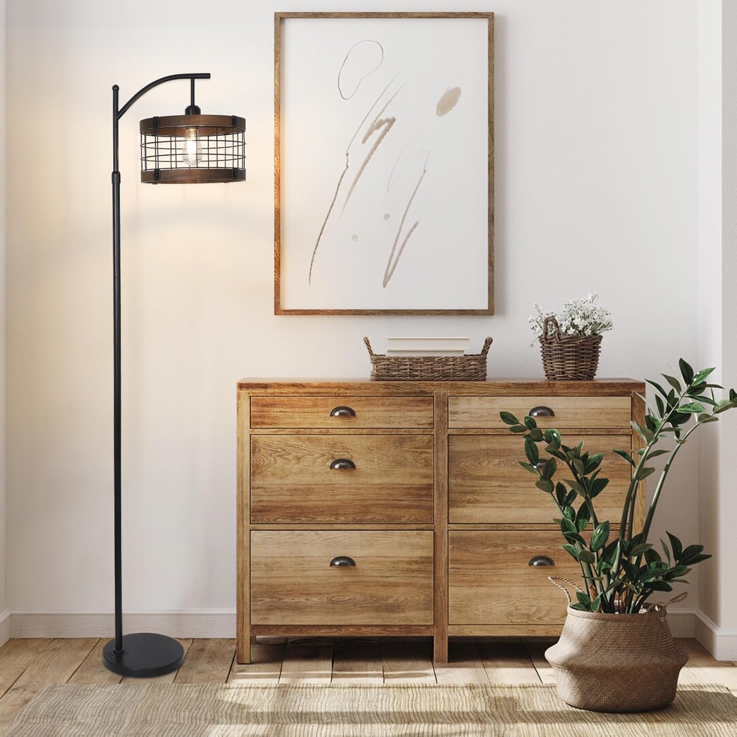 Arc Floor Lamp with Remote & Dimmable LED Bulb - Image 6