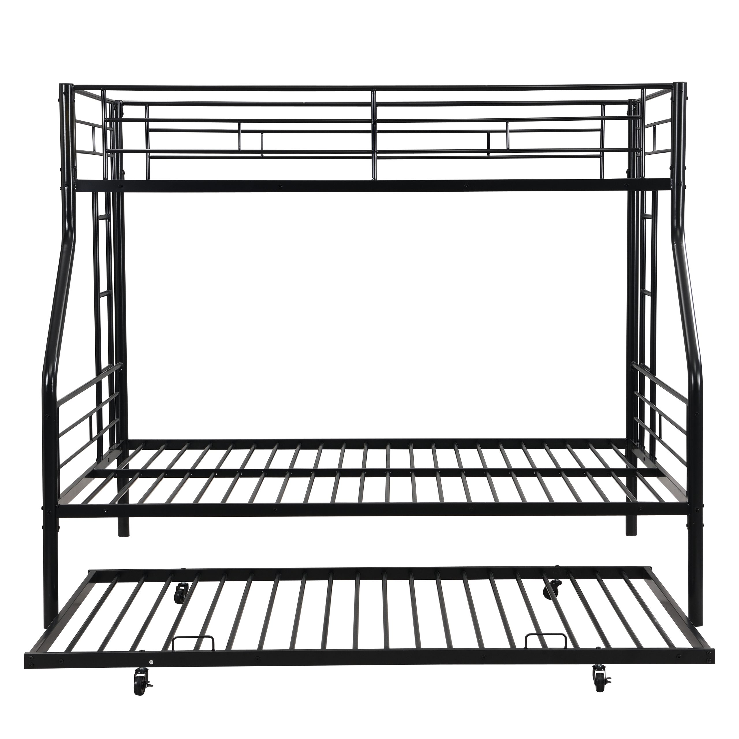 Twin Over Full with trundle Metal Bunk Bed , No Box Spring Needed, Easy Assemble - Image 6