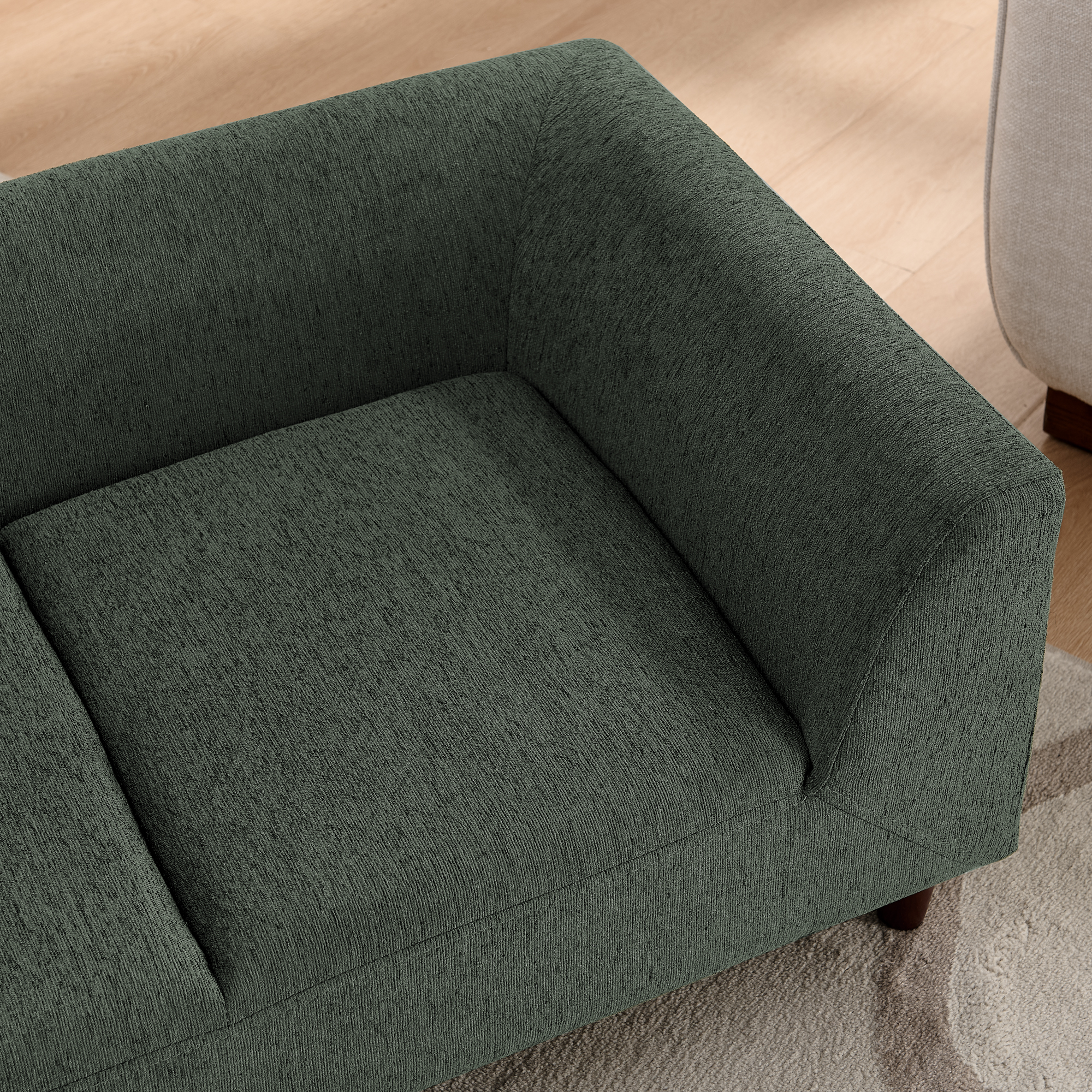 Pet sofa with backrest and armrests, modern rectangular pet sofa suitable for small and medium dogs, soft cushion comfortable dog sofa,-OLIVE GREEN - Image 4