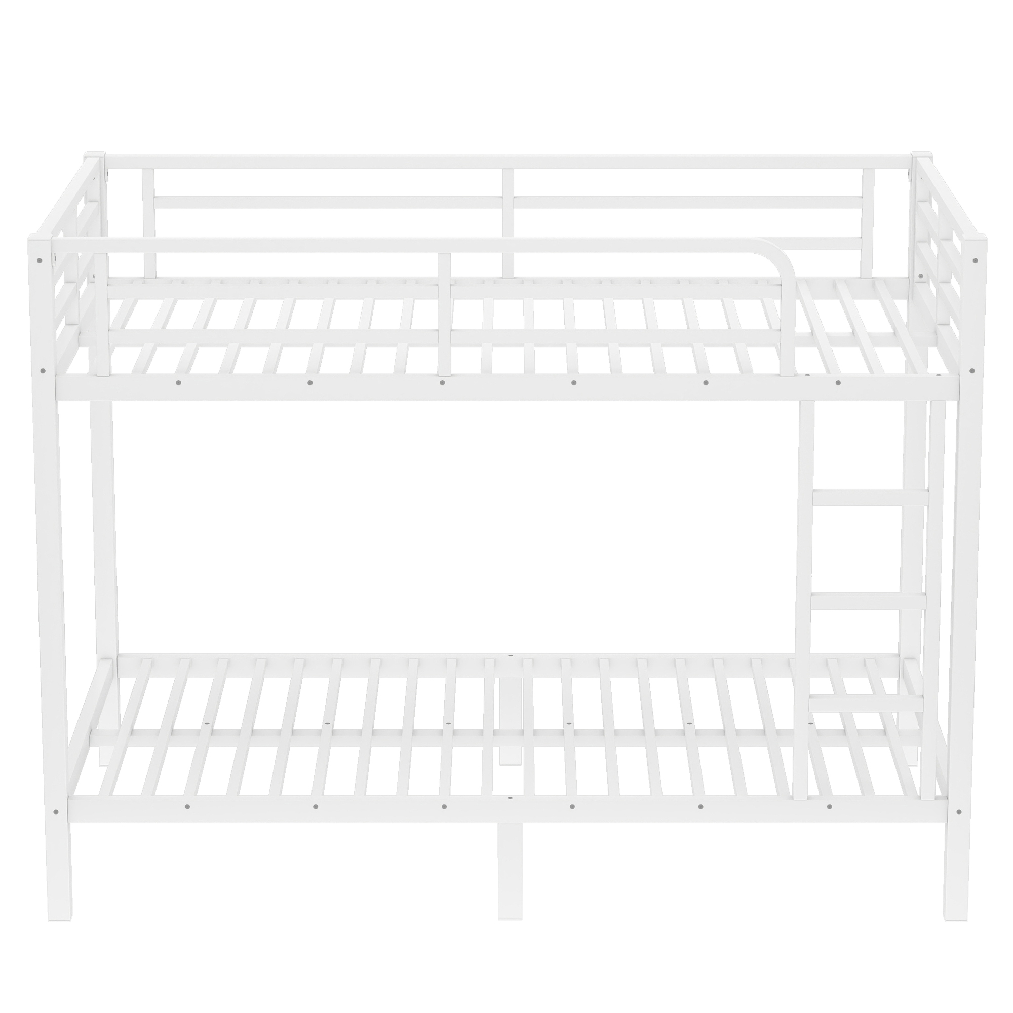 Metal Twin XL over Twin XL Bunk Bed for Teens and Adults,Space-Saving/Noise Reduced/No Box Spring Needed,White - Image 4