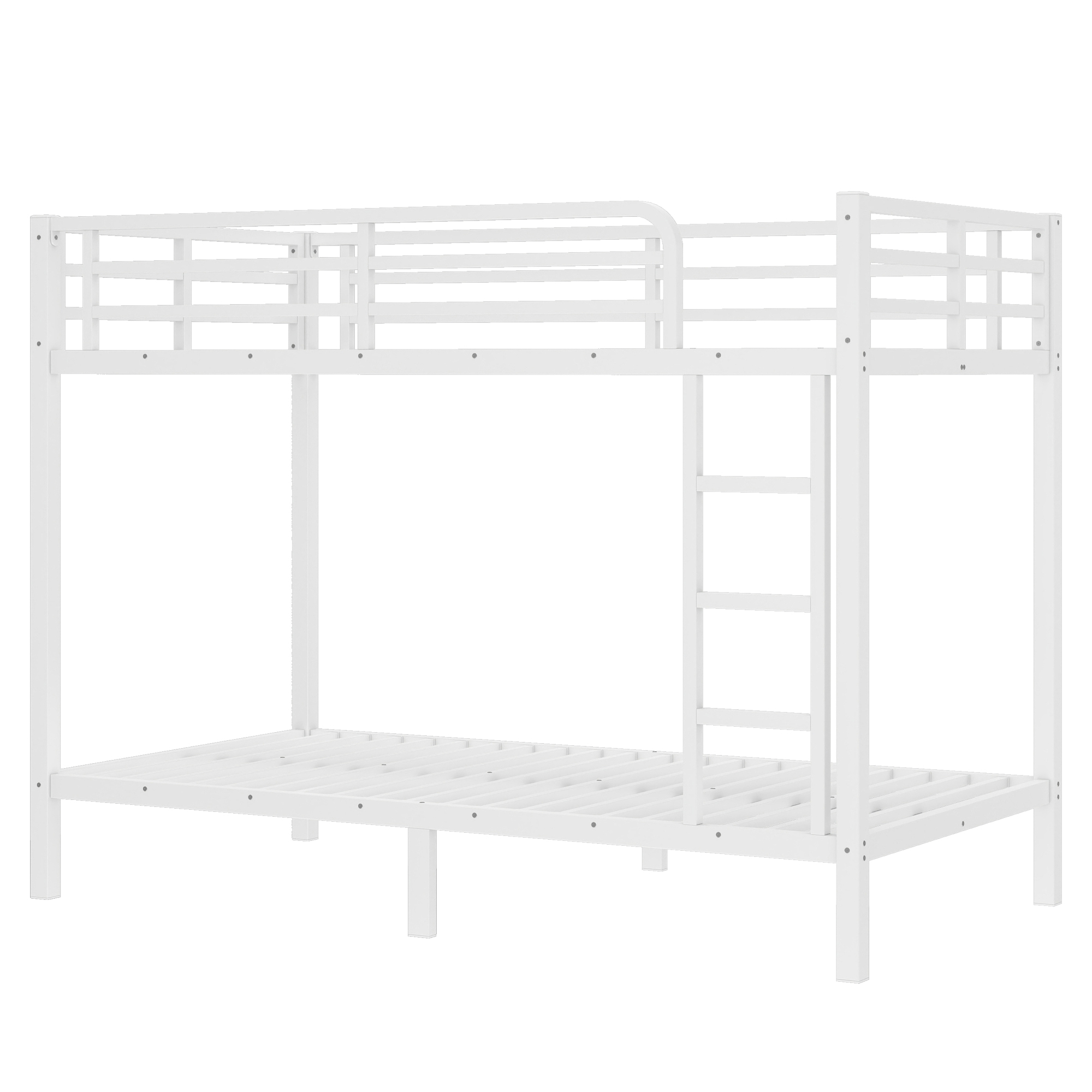 Metal Twin XL over Twin XL Bunk Bed for Teens and Adults,Space-Saving/Noise Reduced/No Box Spring Needed,White - Image 6