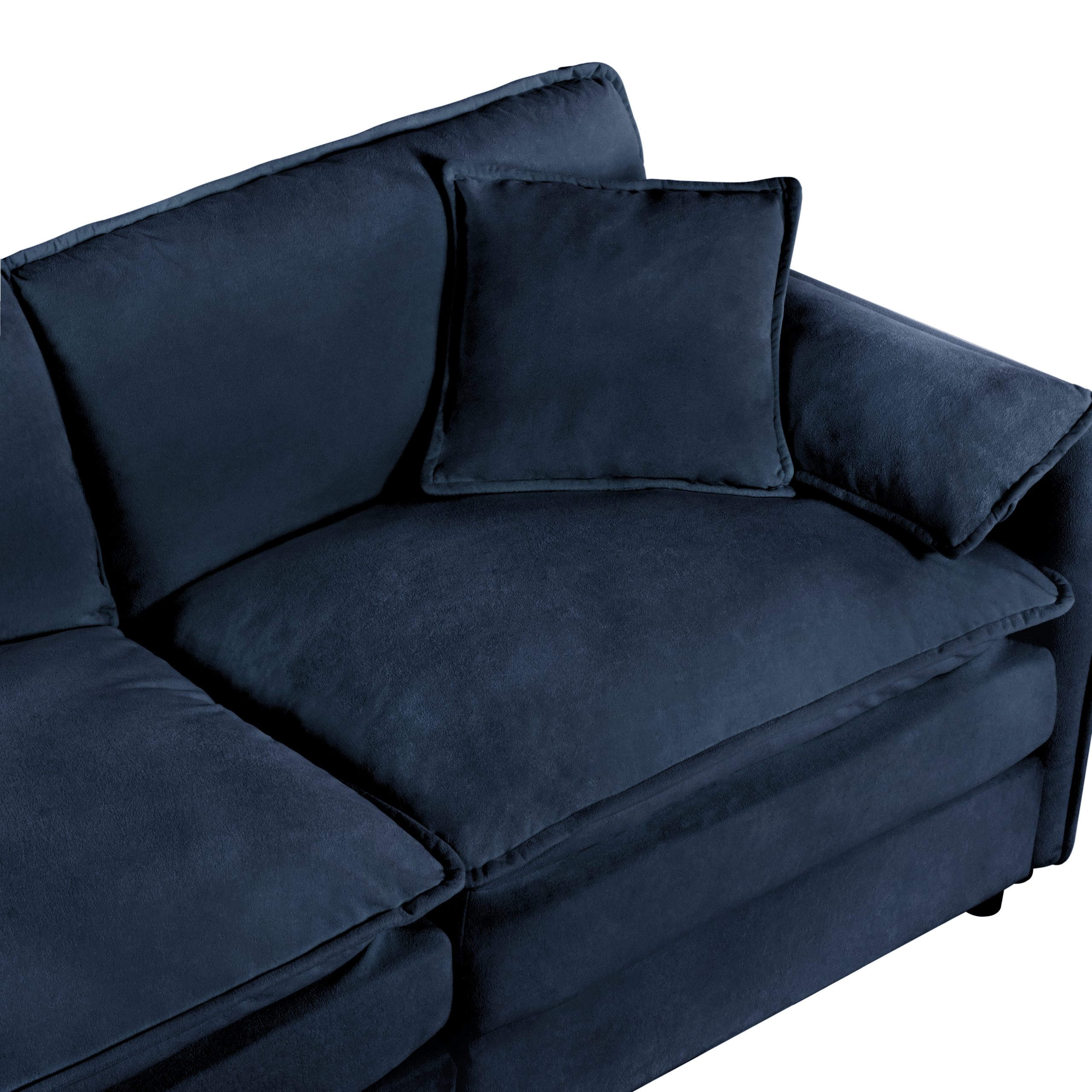 (Old:W3163P269205) Oversized 41.73" Chenille Armchair with 1 Toss Pillow, Modern Modular Reading Chair for Living Room or Bedroom, Deep-Seat DIY Sectional Sofa,Chenille,Blue - Image 5