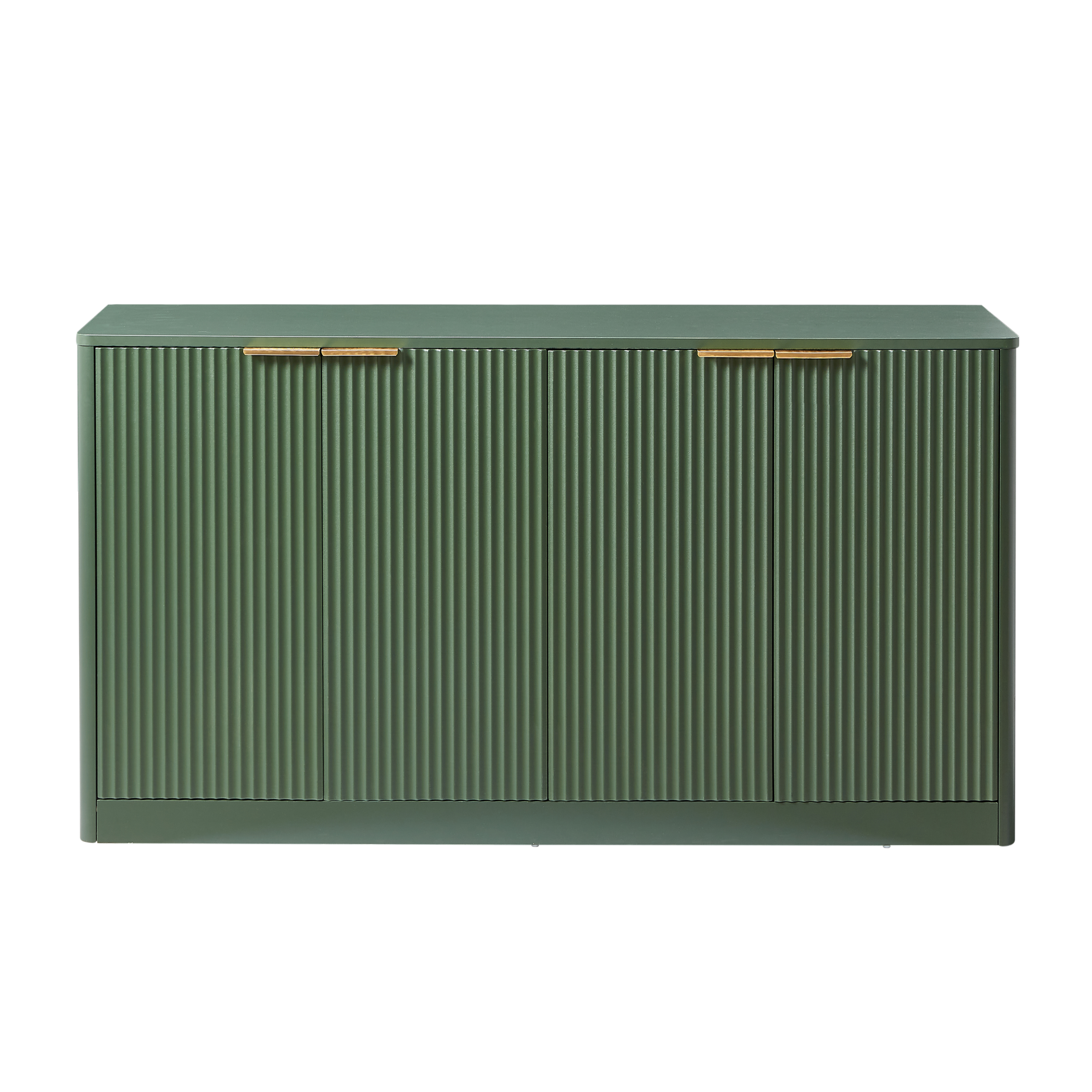 59-inch modern wavy sideboard, curved contour design storage cabinet, 4-door cabinet with storage function, suitable for kitchen/bedroom/living room, Green, 59.0"L x 15.7"W x 27.7"H - Image 6