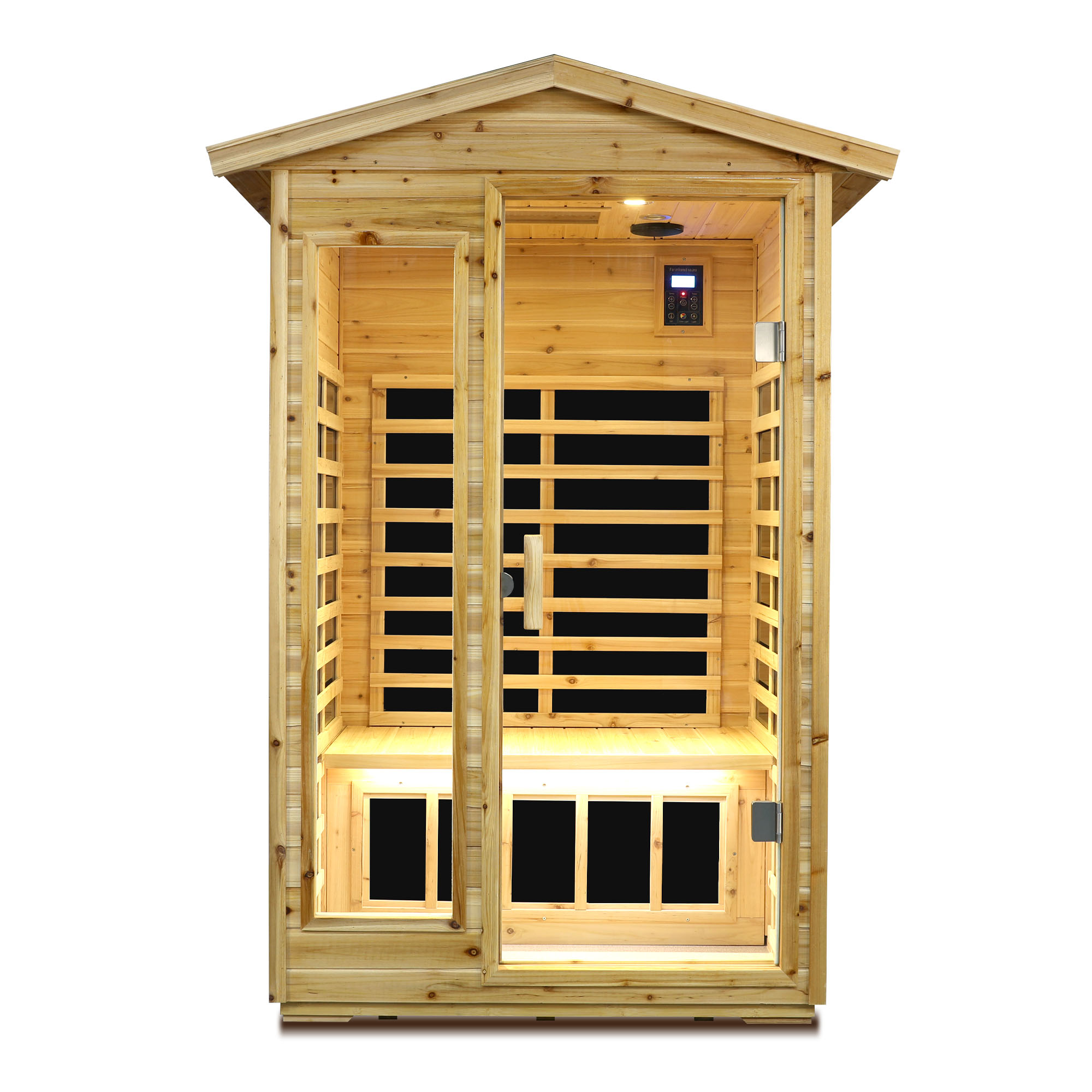 Two person Far infrared old fir outdoor sauna room - Image 3