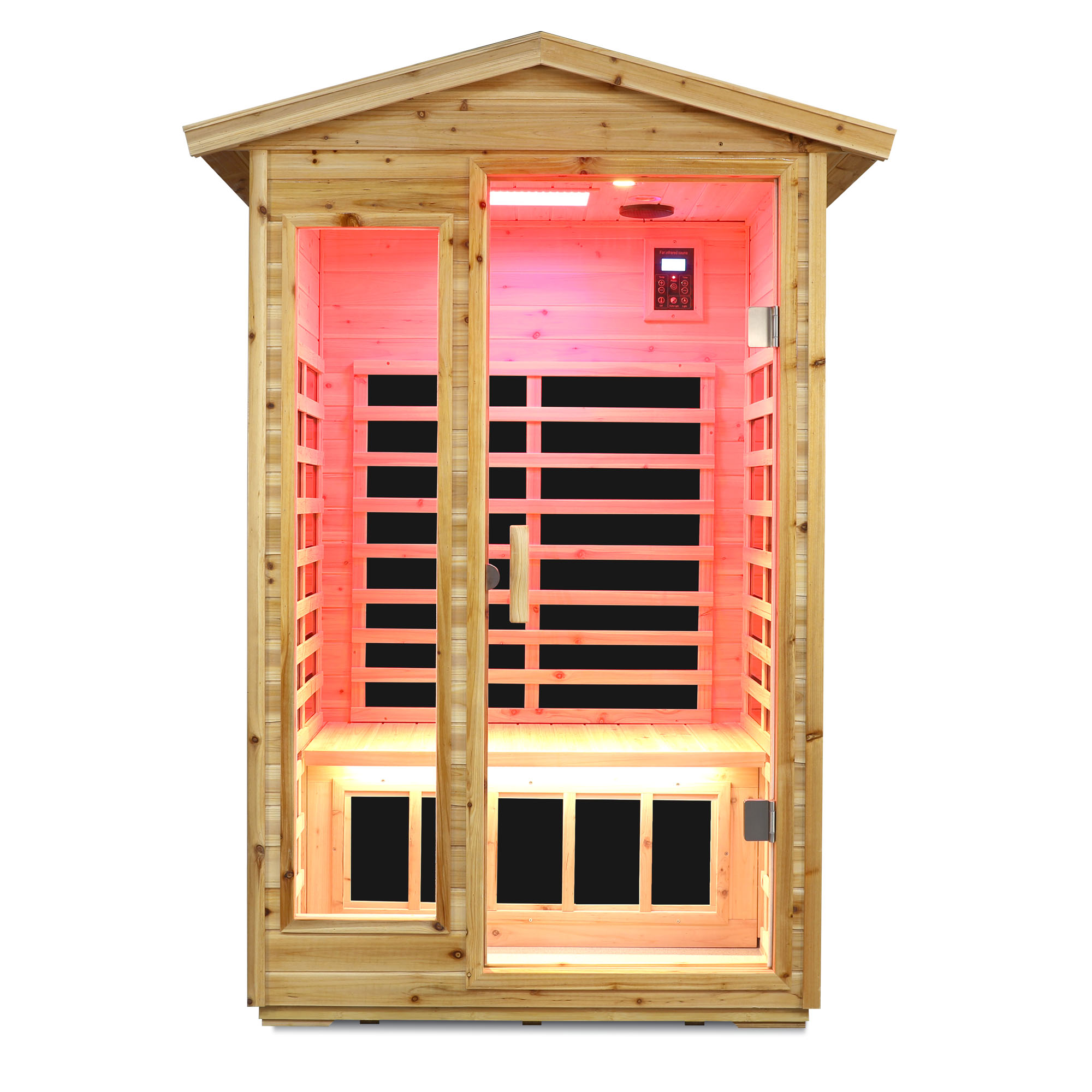 Two person Far infrared old fir outdoor sauna room - Image 5