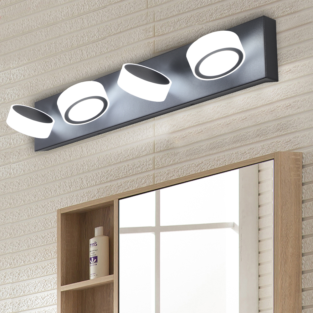 (Same as W1340110592/L2008) 29" Modern 4-Light LED Vanity Light, Sleek Black Bathroom Wall Light Fixture for Mirror, Shower, and Bathroom Decor - Image 5
