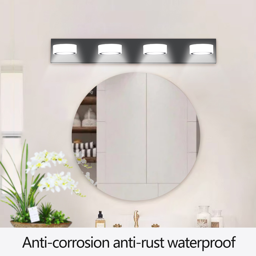 (Same as W1340110592/L2008) 29" Modern 4-Light LED Vanity Light, Sleek Black Bathroom Wall Light Fixture for Mirror, Shower, and Bathroom Decor - Image 6