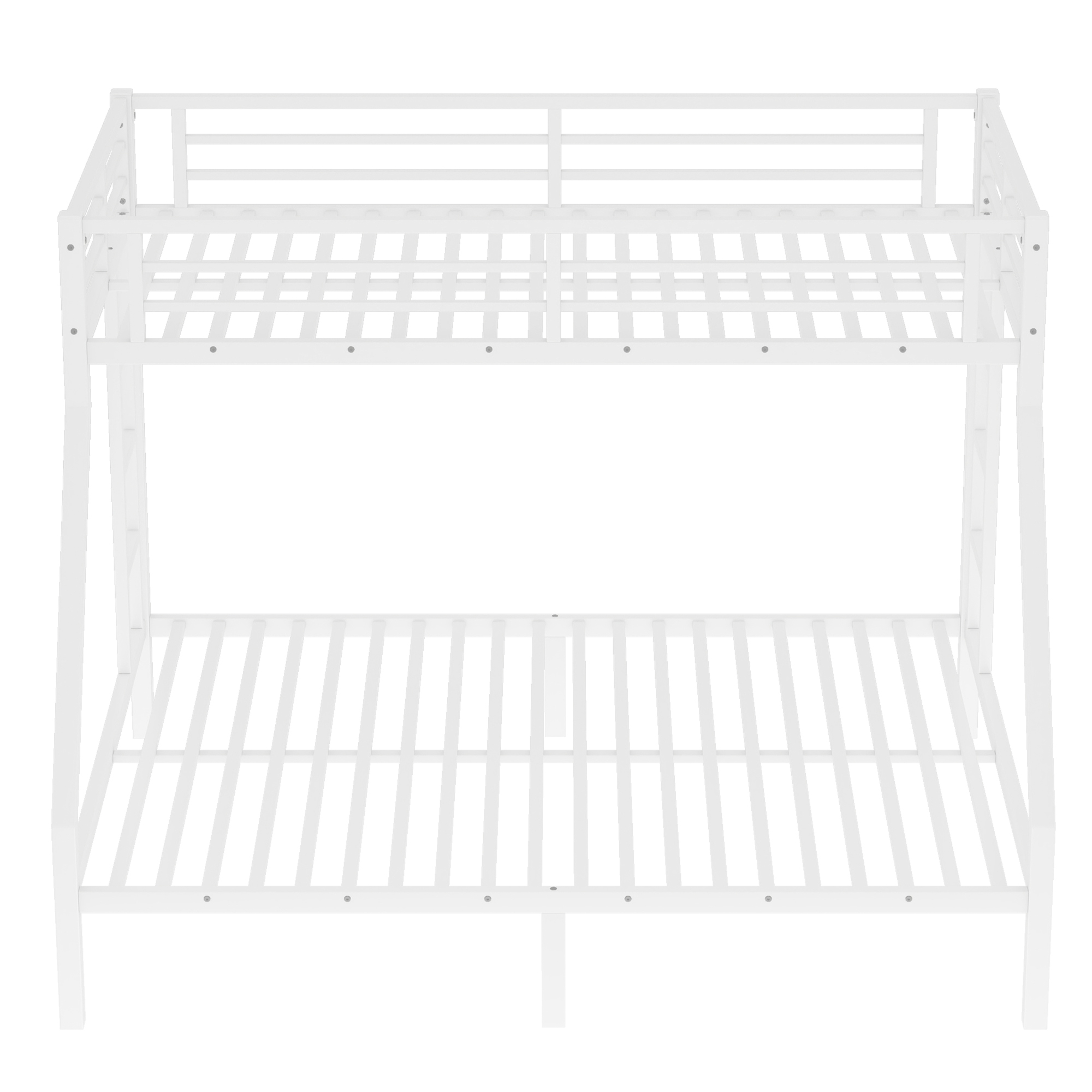 Metal Twin XL over Queen Bunk Bed for Teens and Adults,Space-Saving/Noise Reduced/No Box Spring Needed, White - Image 5