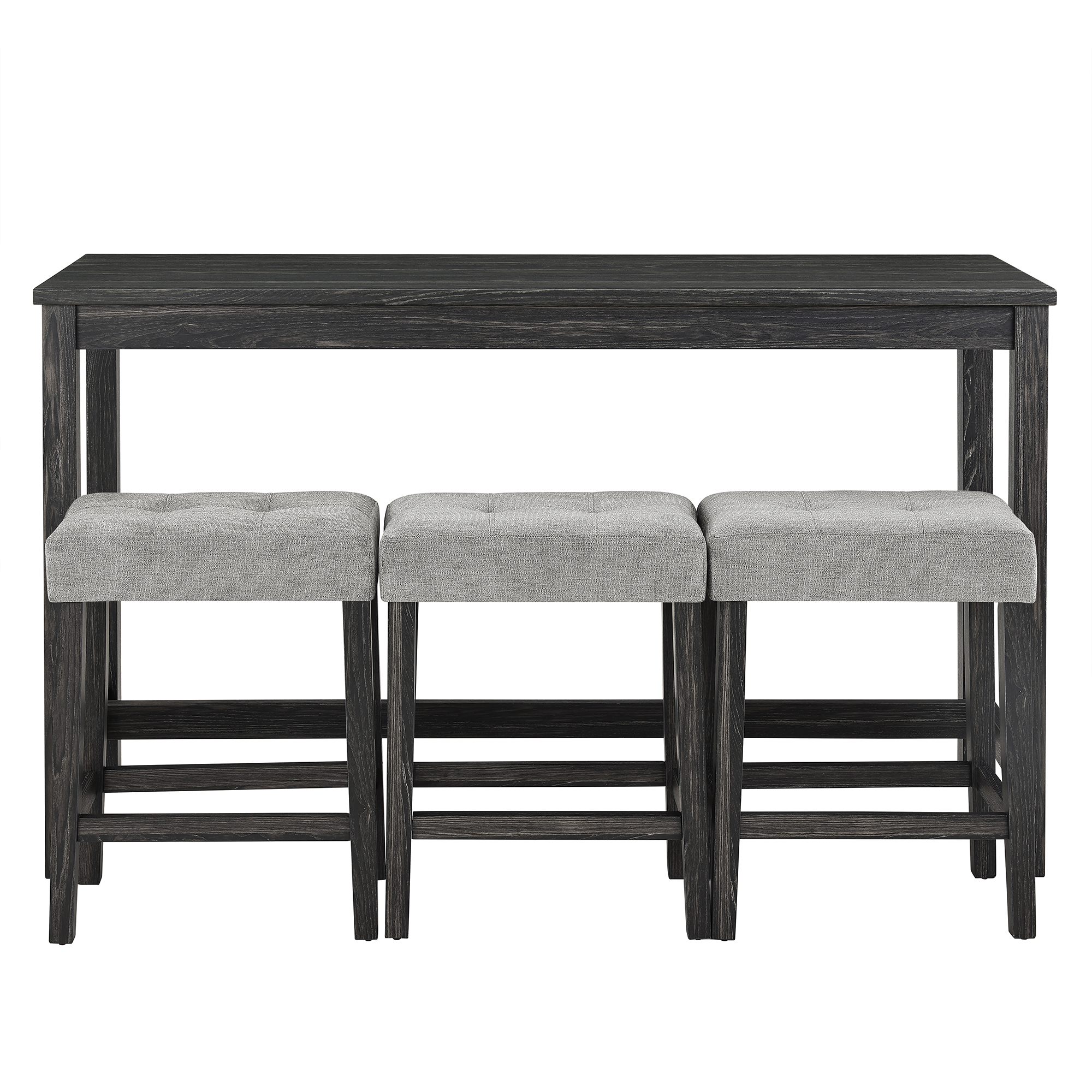 Bar Table Set with Power Outlet, Bar Table and Chairs Set, 4 Piece Dining Table Set, Industrial Breakfast Table Set, for Living Room, Dining Room, Game Room - Image 6