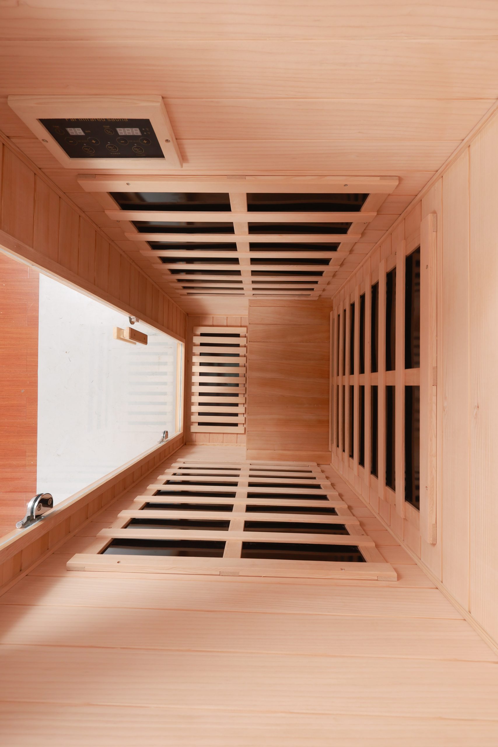 Hemlock One-person far infrared roof embedded indoor sauna room (Left & Right) - Image 3
