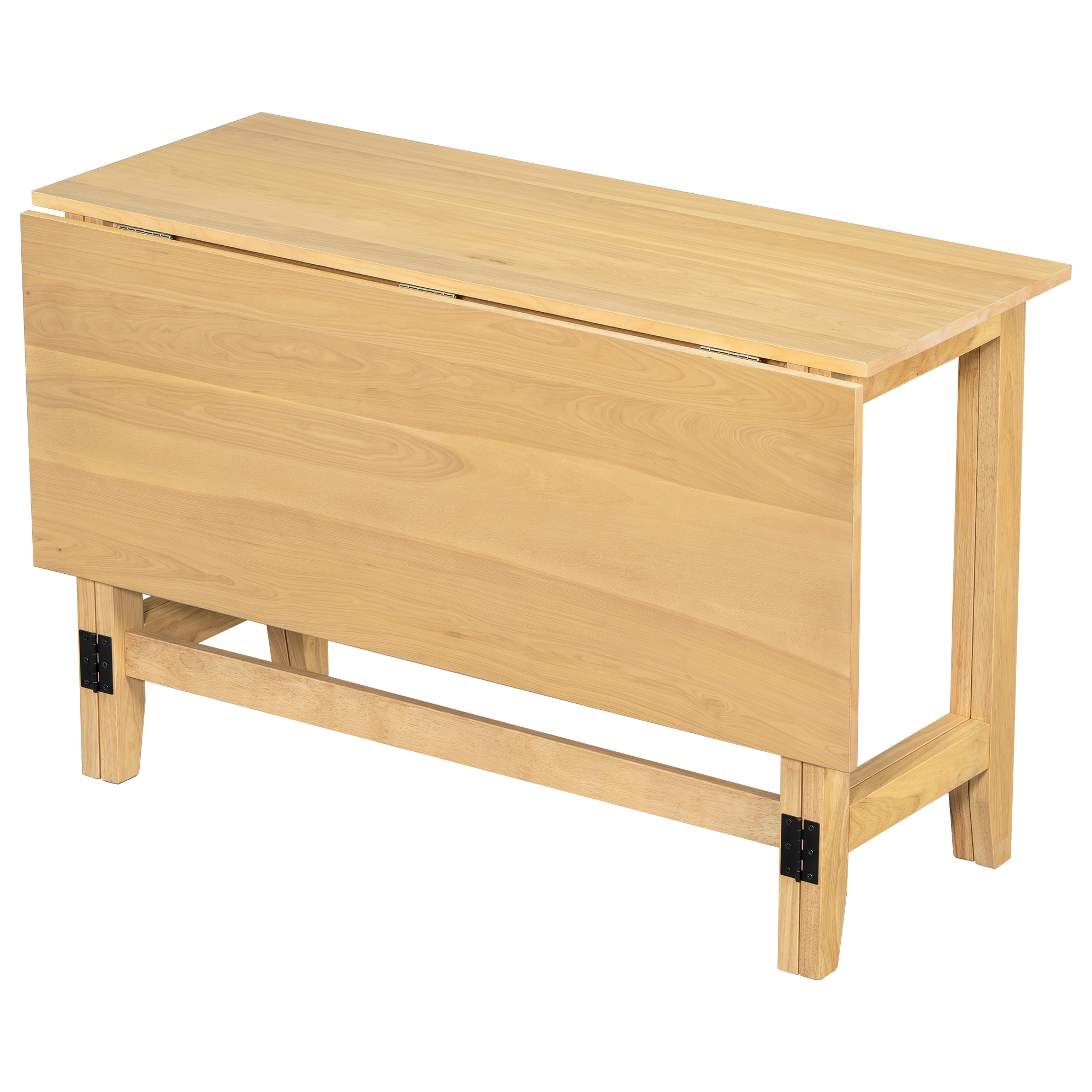 TOPMAX Farmhouse Wood Extendable Dining Table with Drop Leaf for Small Places, Natural(OLD SKU:N717P195019) - Image 5