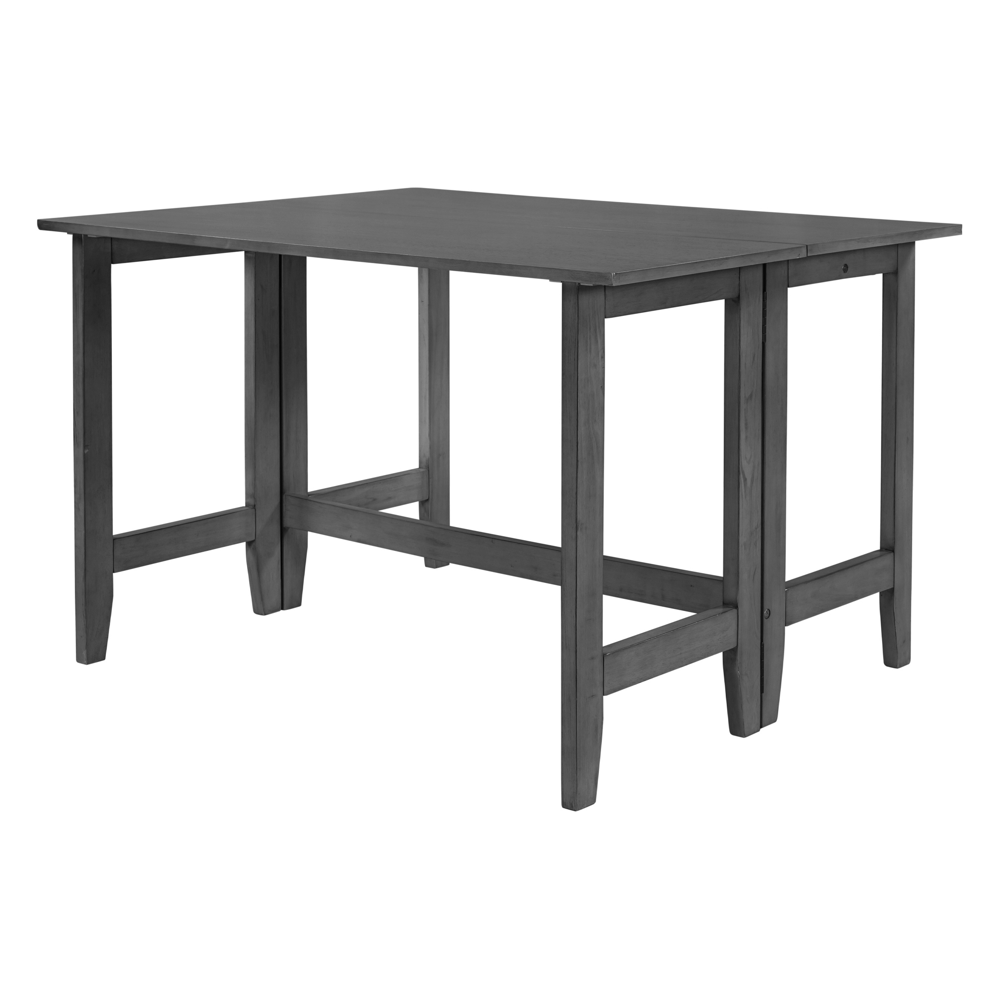 TOPMAX Farmhouse Wood Extendable Dining Table with Drop Leaf for Small Places, Gray(OLD SKU:N717P195019) - Image 6