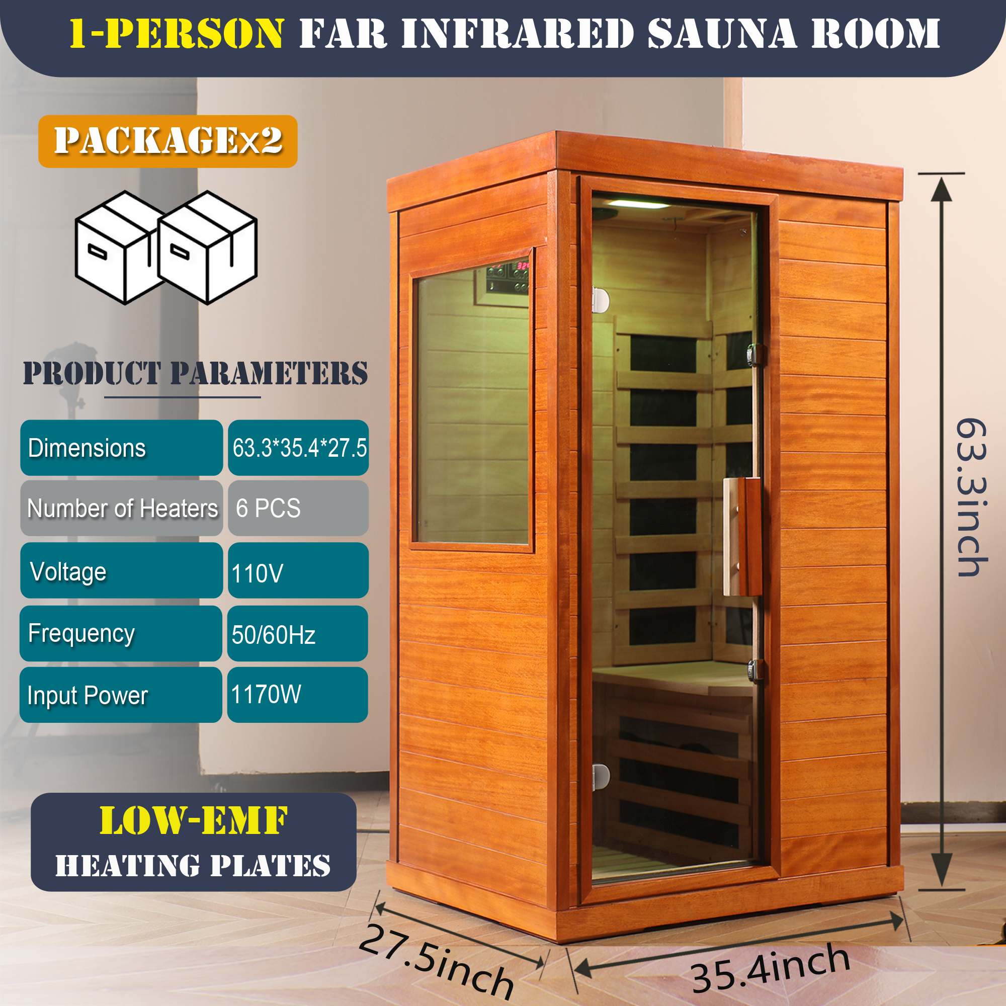 Far Infrared sauna room indoor LOW EMF - Image 2