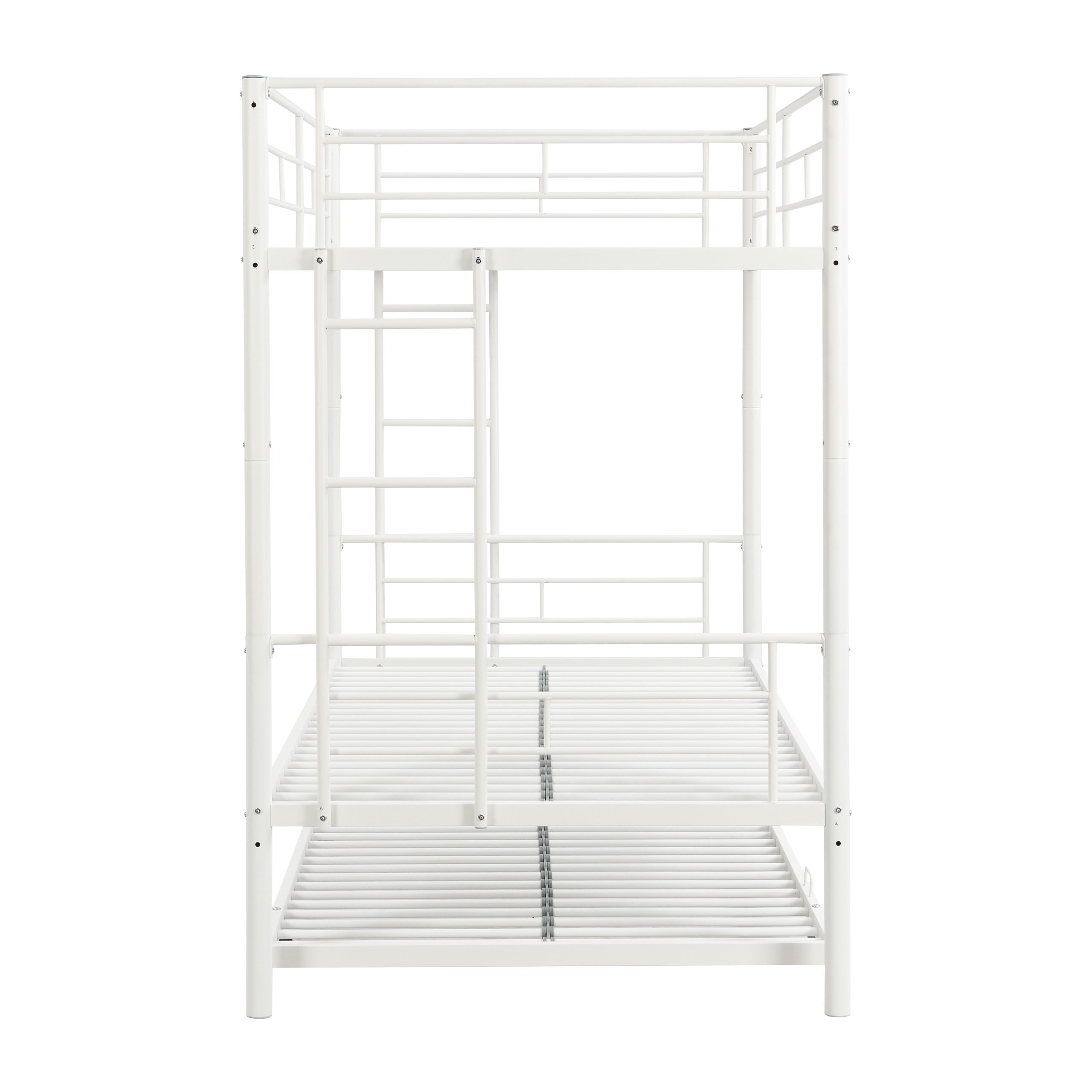 METAL Bunk Bed with trundle WHITE - Image 6