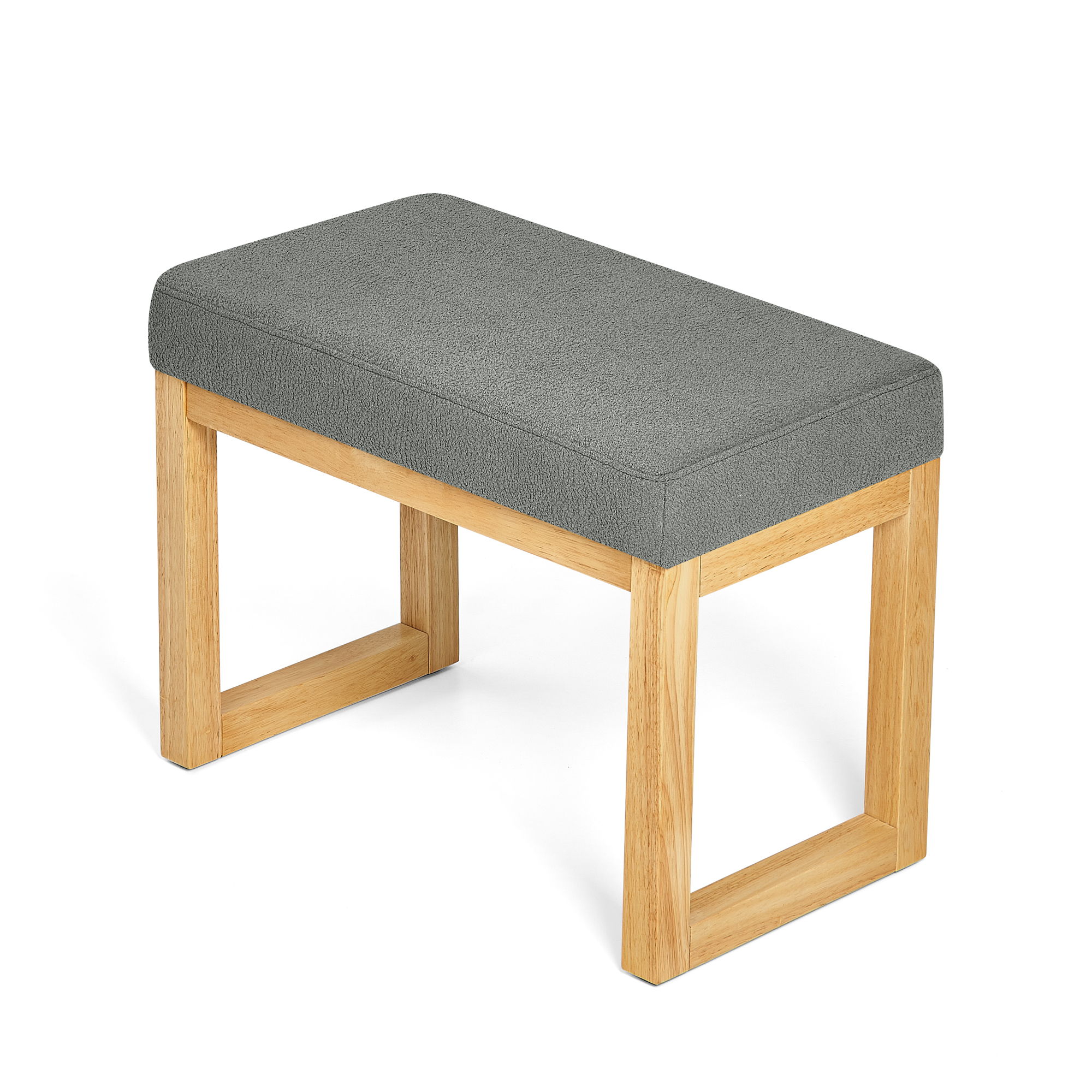 Shoe-changing bench, a shoe-changing bench with a wooden frame and a soft cushioned seat, can be placed freely and is suitable for small spaces without taking up much space -Dark Gray - Image 6