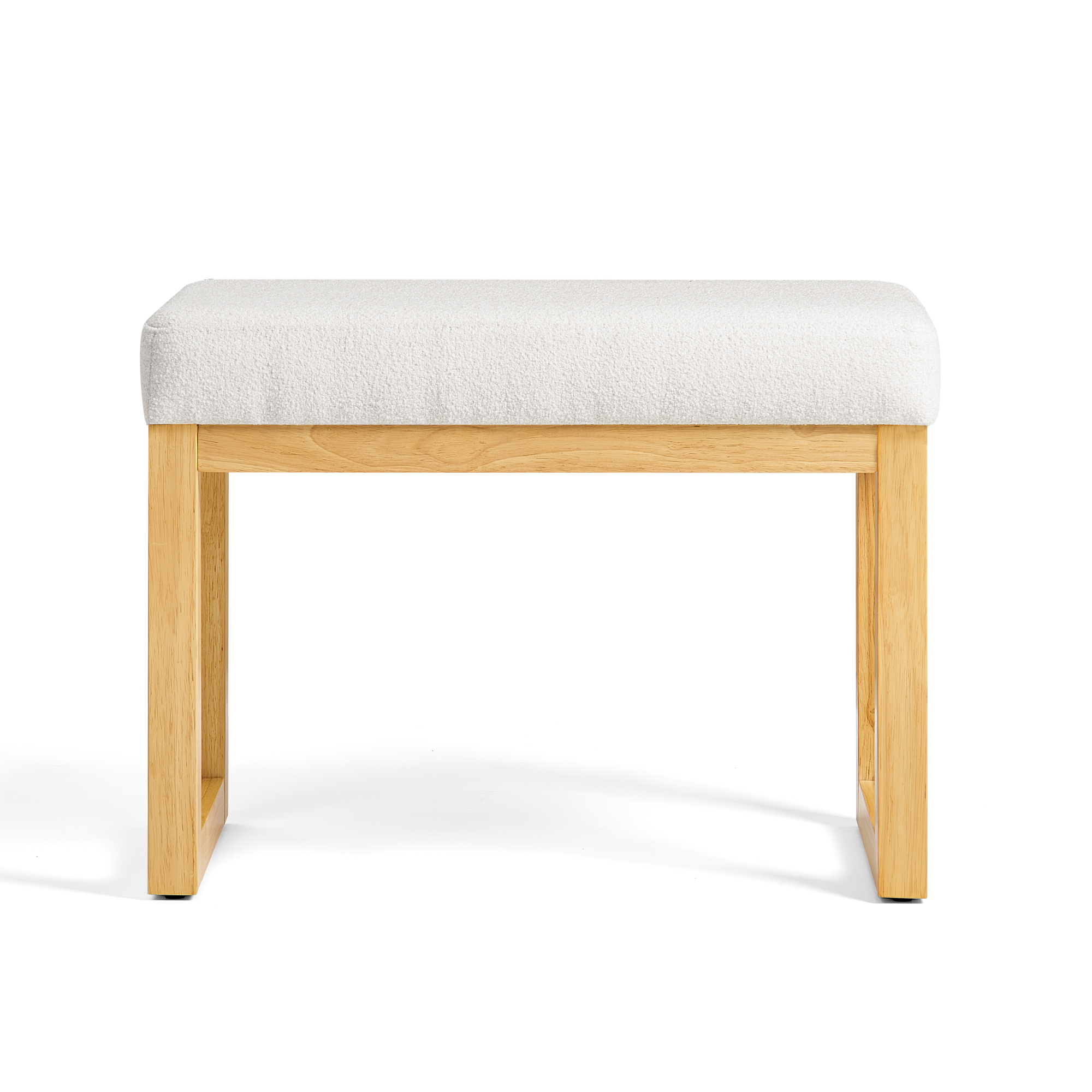 Shoe-changing bench, a shoe-changing bench with a wooden frame and a soft cushioned seat, can be placed freely and is suitable for small spaces without taking up much space - Beige - Image 6