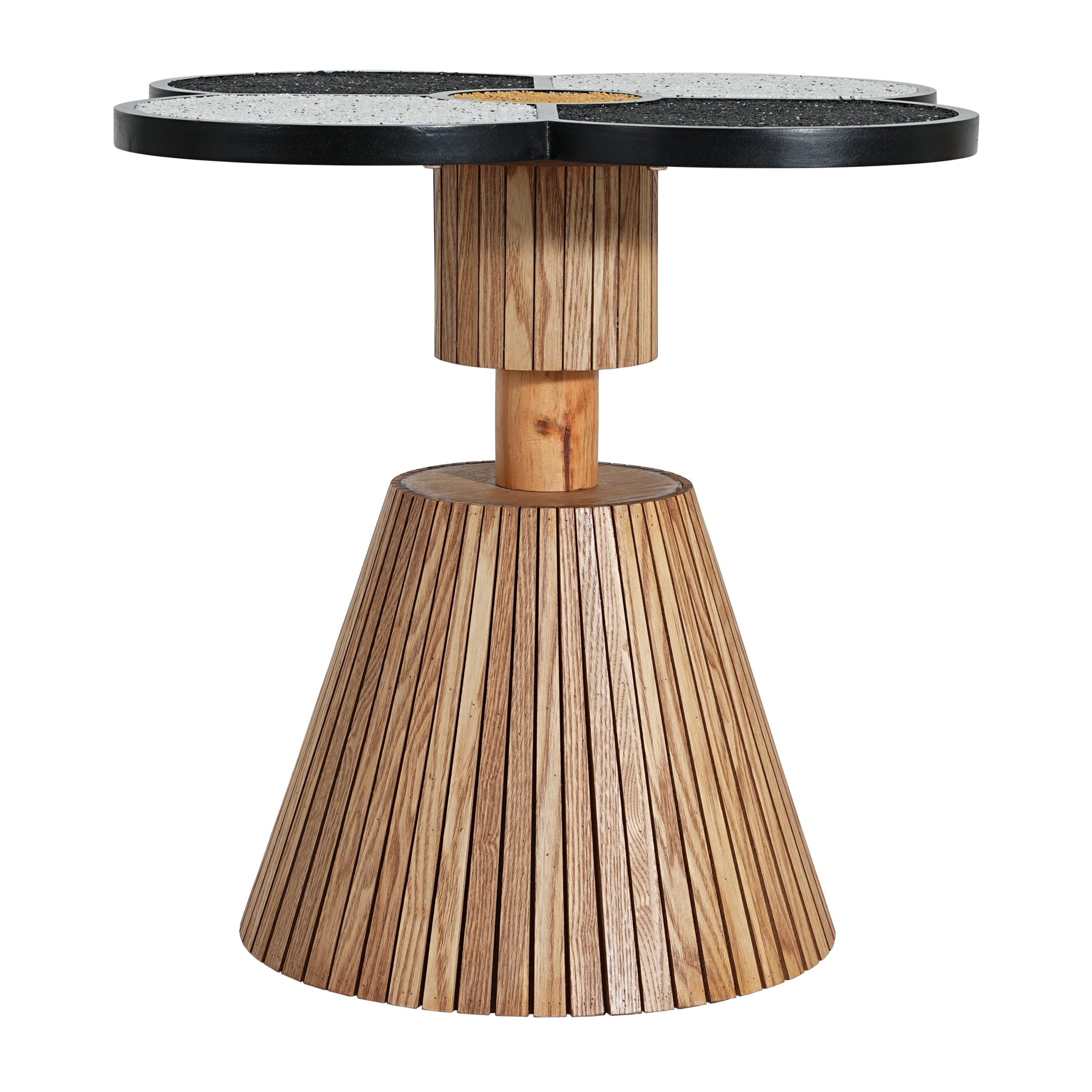 Unique Four-Leaf Clover Side Table for Living Room, Bedroom & Small Spaces – Decorative Accent Table with Wood-Grain Base - Image 6
