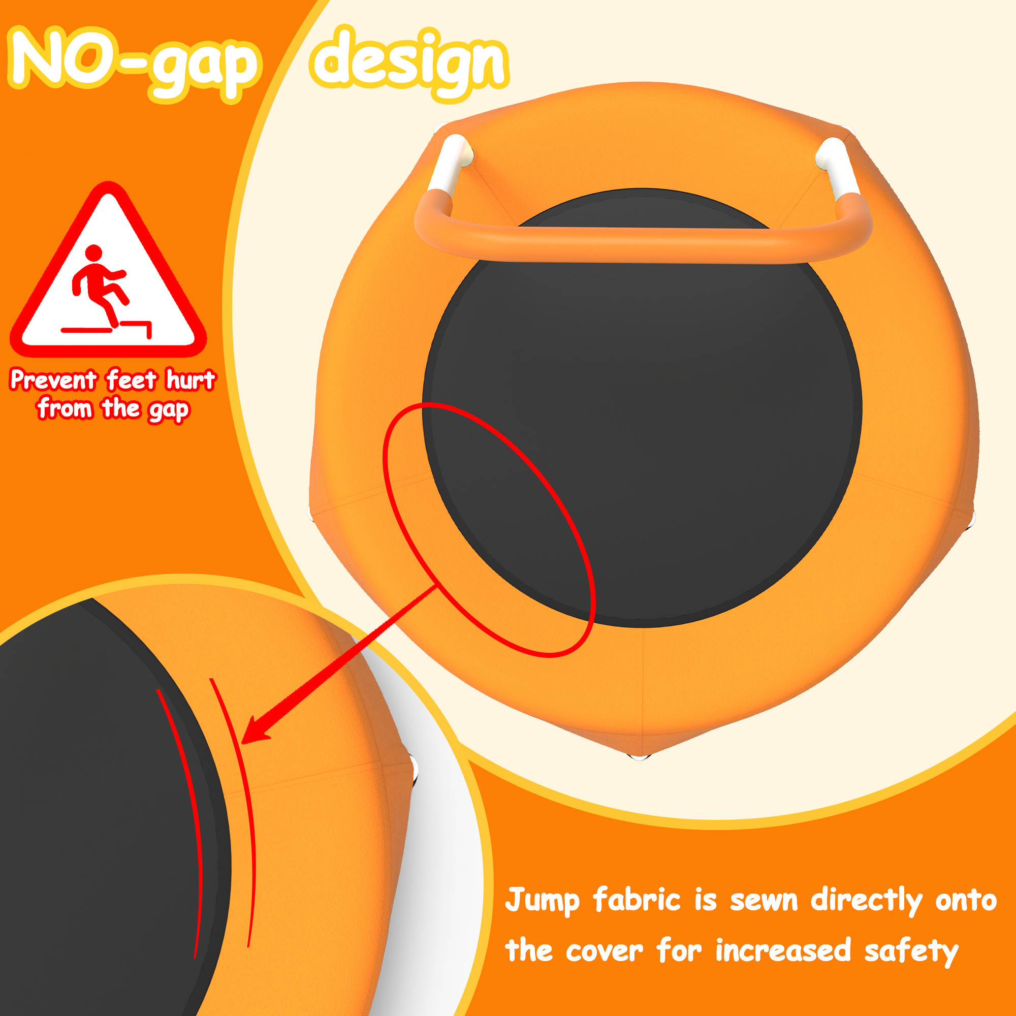 Toddler Trampoline for Kids 1 Year Plus with Handle, Baby Gifts for Boys and Girls, Indoor and Outdoor - Image 4