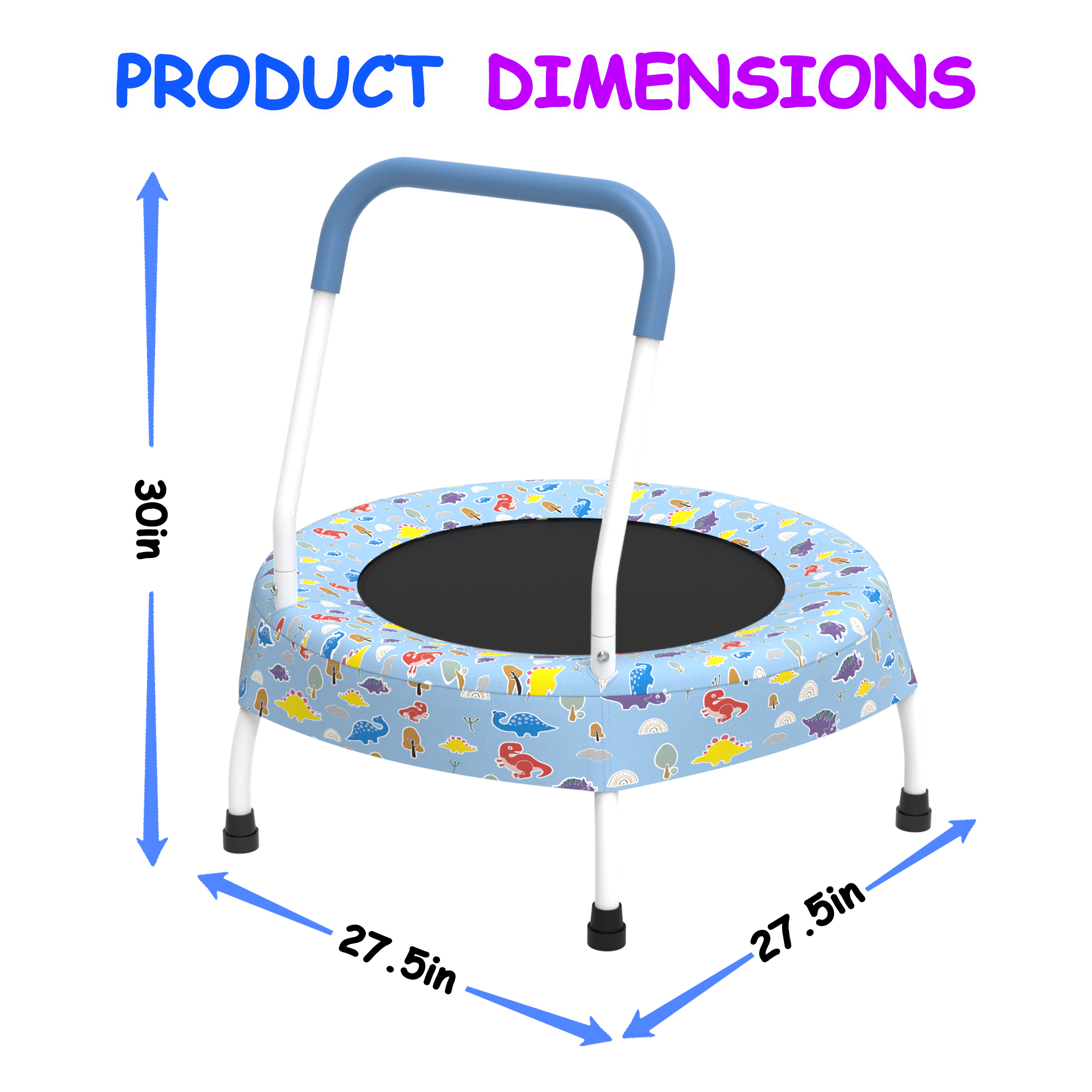 Toddler Trampoline for Kids 1 Year Plus with Handle, Baby Gifts for Boys and Girls, Indoor and Outdoor - Image 5