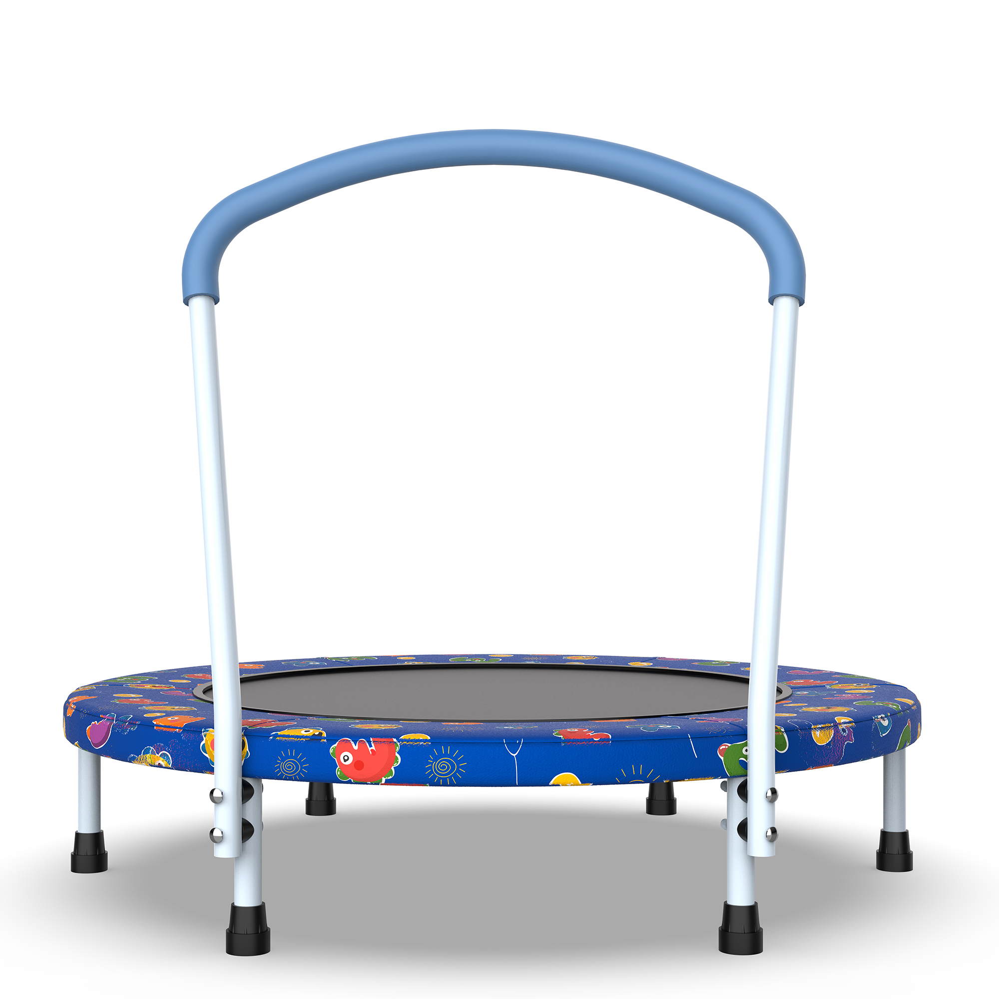 36inch Mini Trampoline for Kids Ages 1-6 Indoor Outdoor Trampoline with Handle Fun for Kids - Image 4