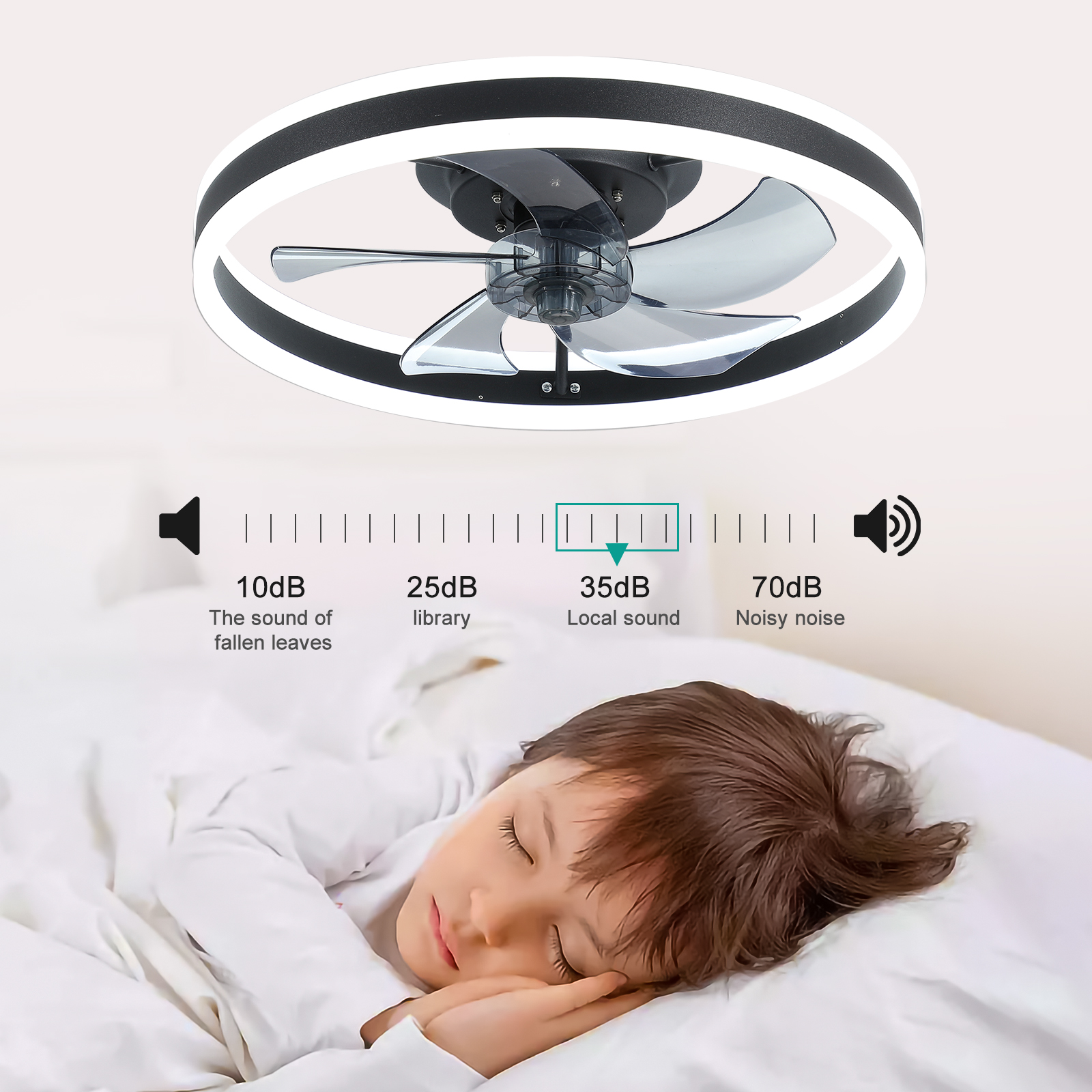 Ceiling Fan with Lights Dimmable LED - Image 2