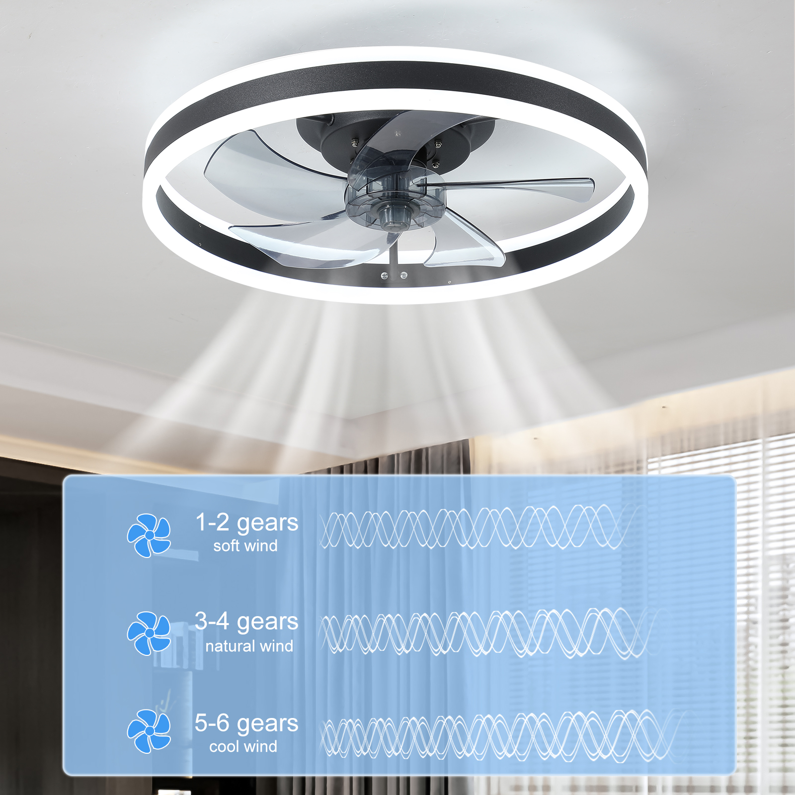 Ceiling Fan with Lights Dimmable LED - Image 5