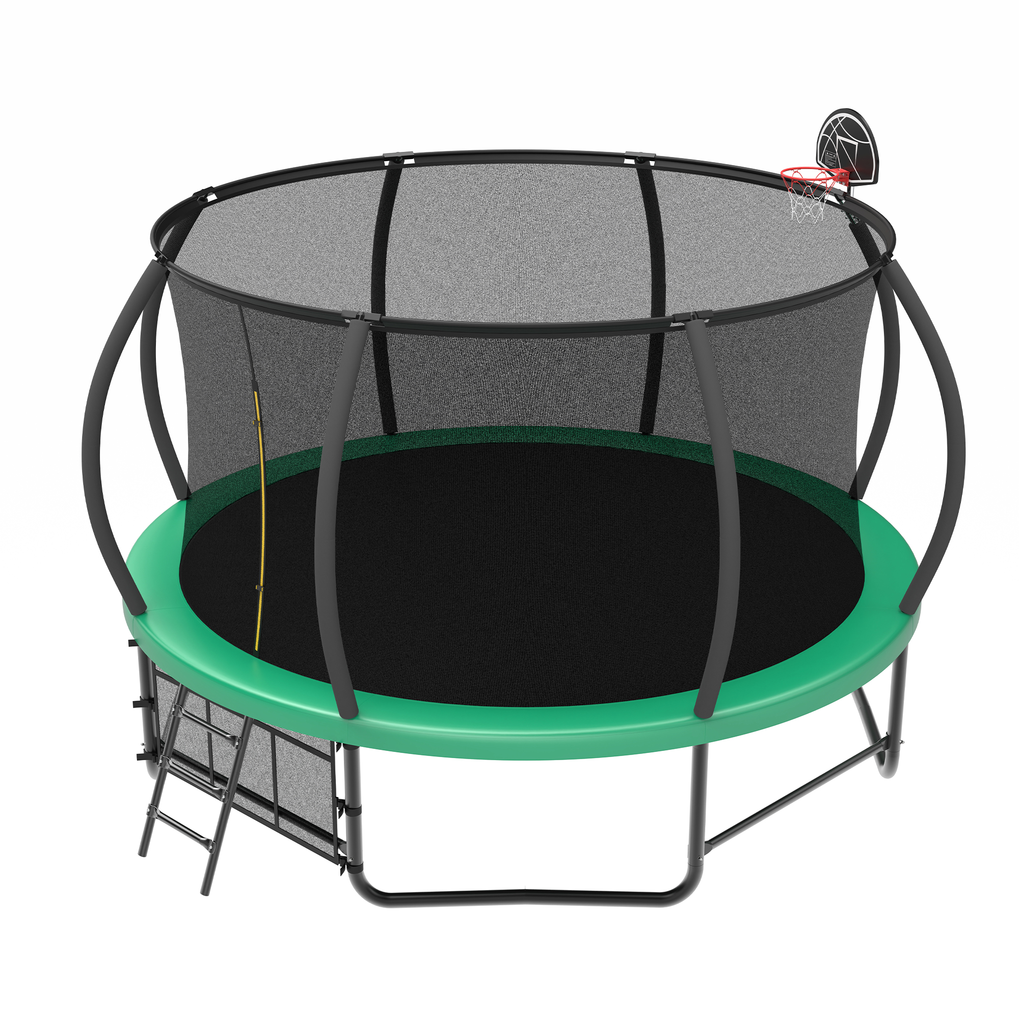 14FT Trampoline with Enclosure - Recreational Trampolines with Ladder and AntiRust Coating, ASTM Approval Outdoor Trampoline for Kids - Image 3