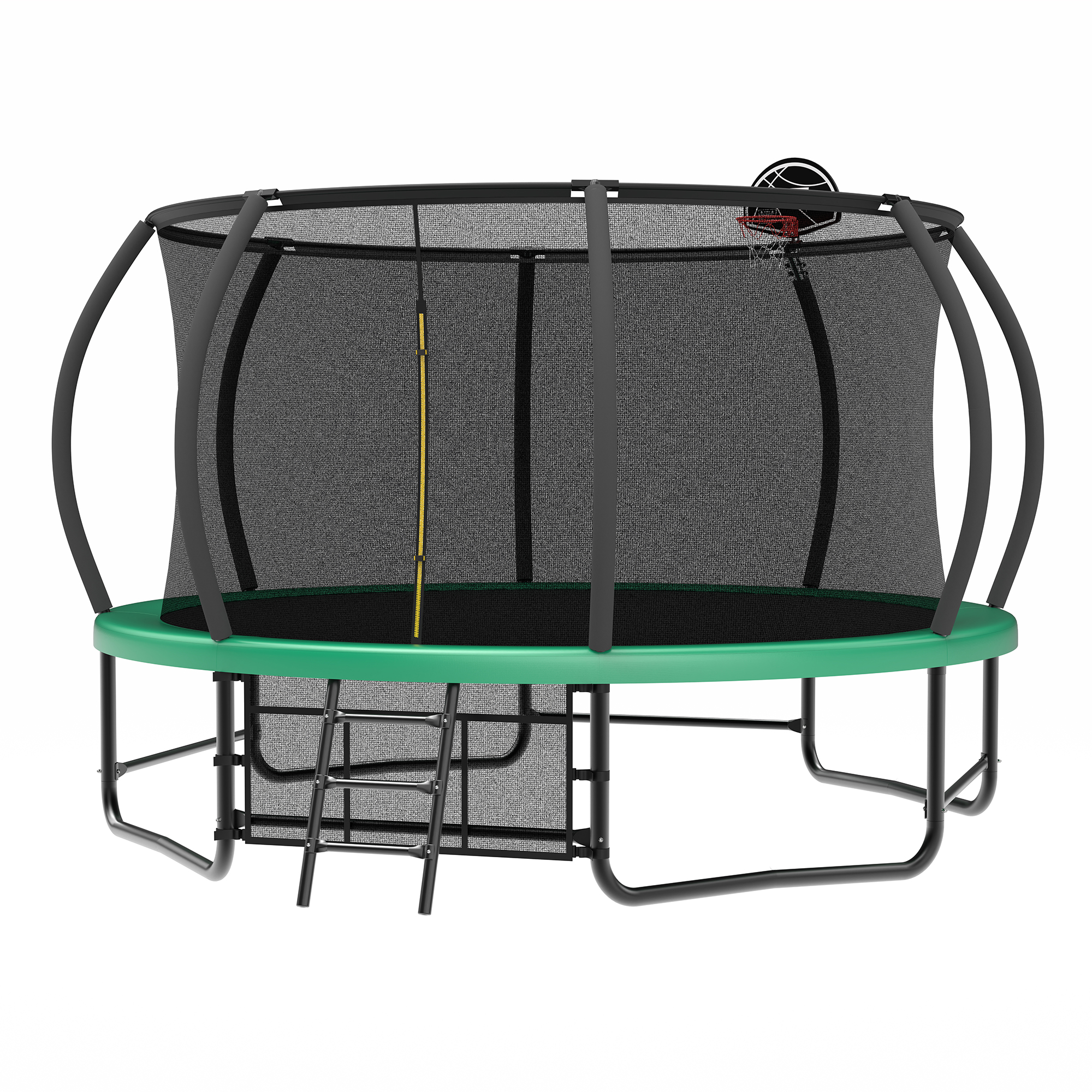 14FT Trampoline with Enclosure - Recreational Trampolines with Ladder and AntiRust Coating, ASTM Approval Outdoor Trampoline for Kids - Image 4