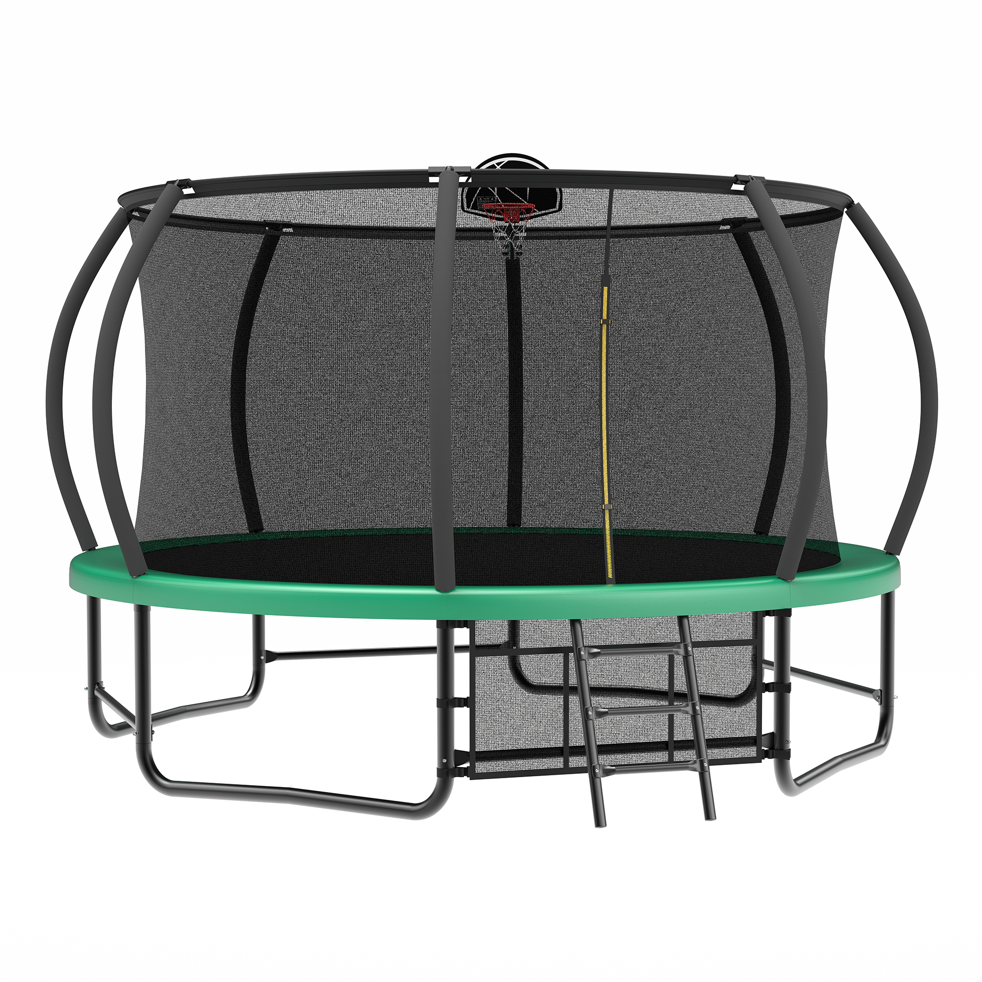 14FT Trampoline with Enclosure - Recreational Trampolines with Ladder and AntiRust Coating, ASTM Approval Outdoor Trampoline for Kids - Image 5