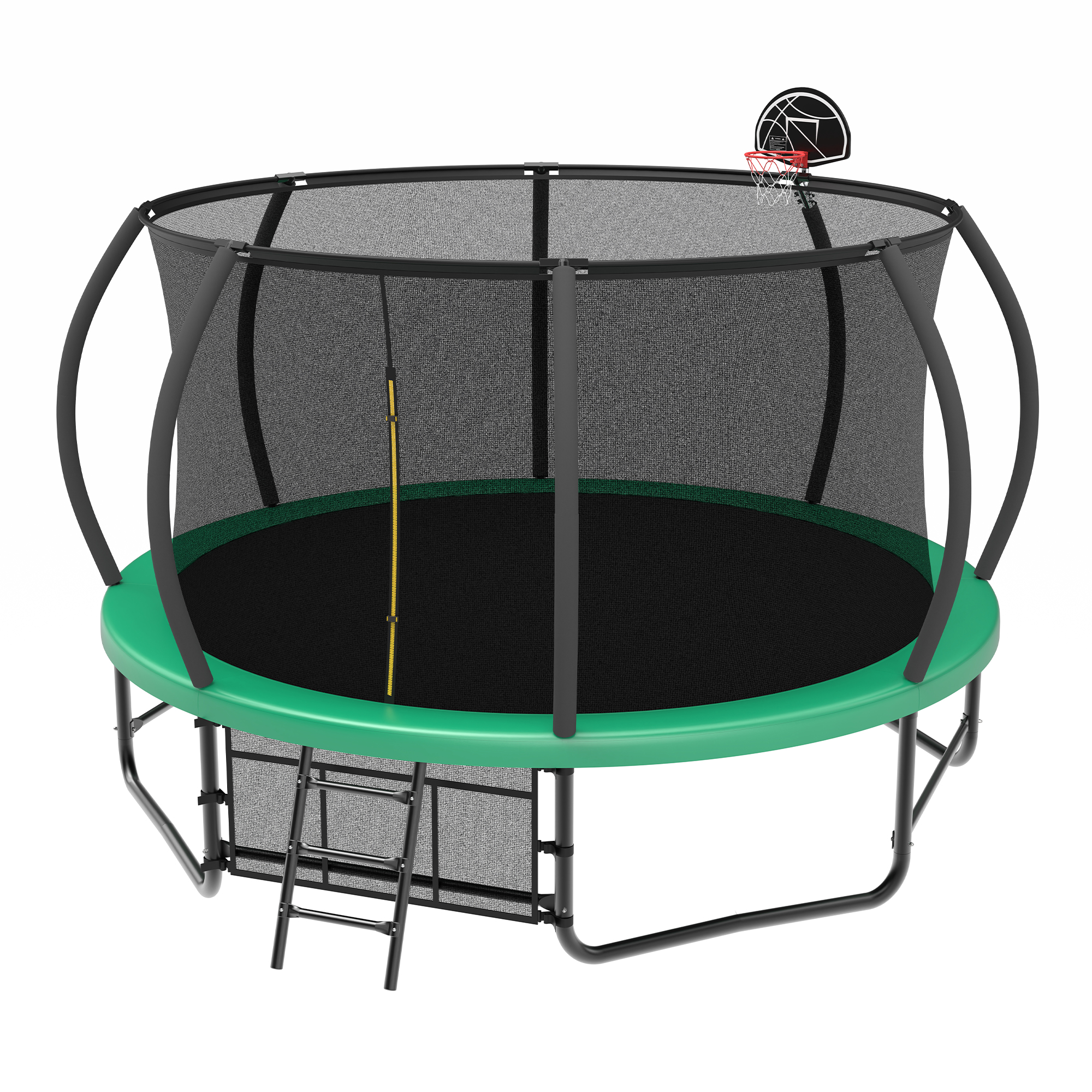 14FT Trampoline with Enclosure - Recreational Trampolines with Ladder and AntiRust Coating, ASTM Approval Outdoor Trampoline for Kids - Image 6