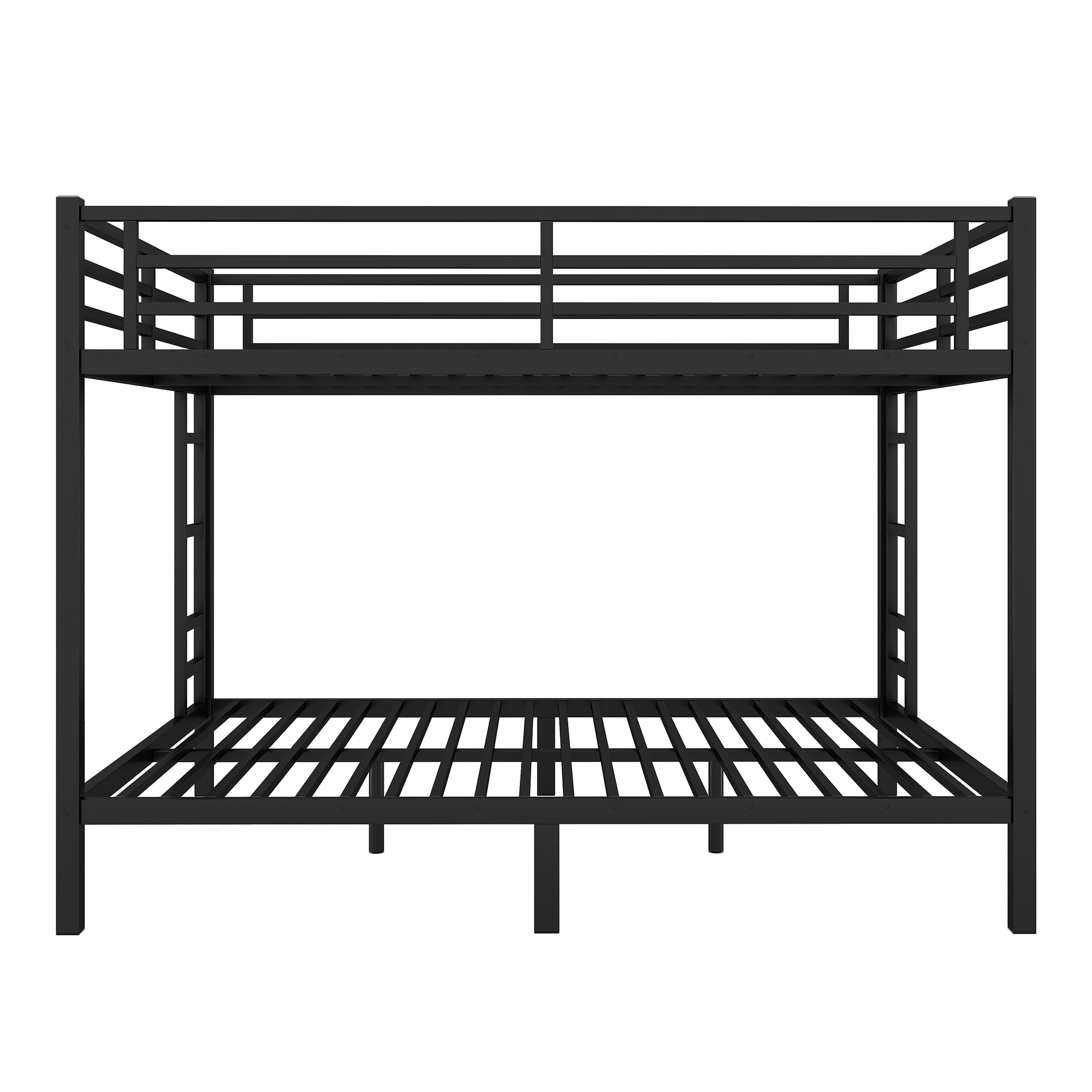 Metal Queen over Queen Bunk Bed for Teens and Adults,Space-Saving/Noise Reduced/No Box Spring Needed, Black - Image 4