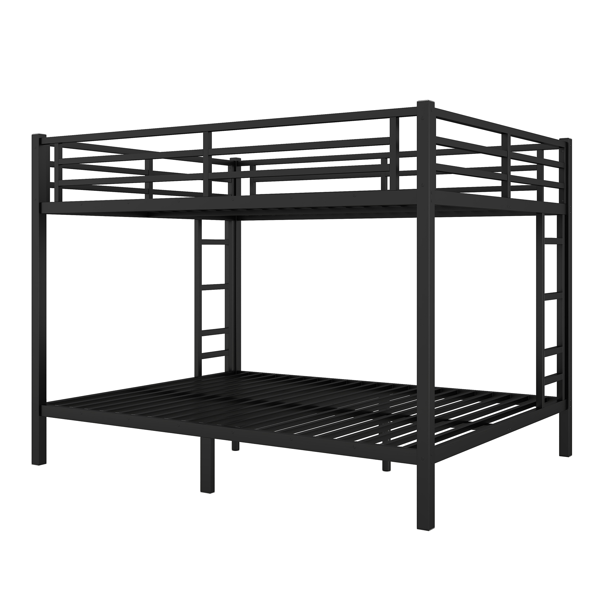 Metal Queen over Queen Bunk Bed for Teens and Adults,Space-Saving/Noise Reduced/No Box Spring Needed, Black - Image 6