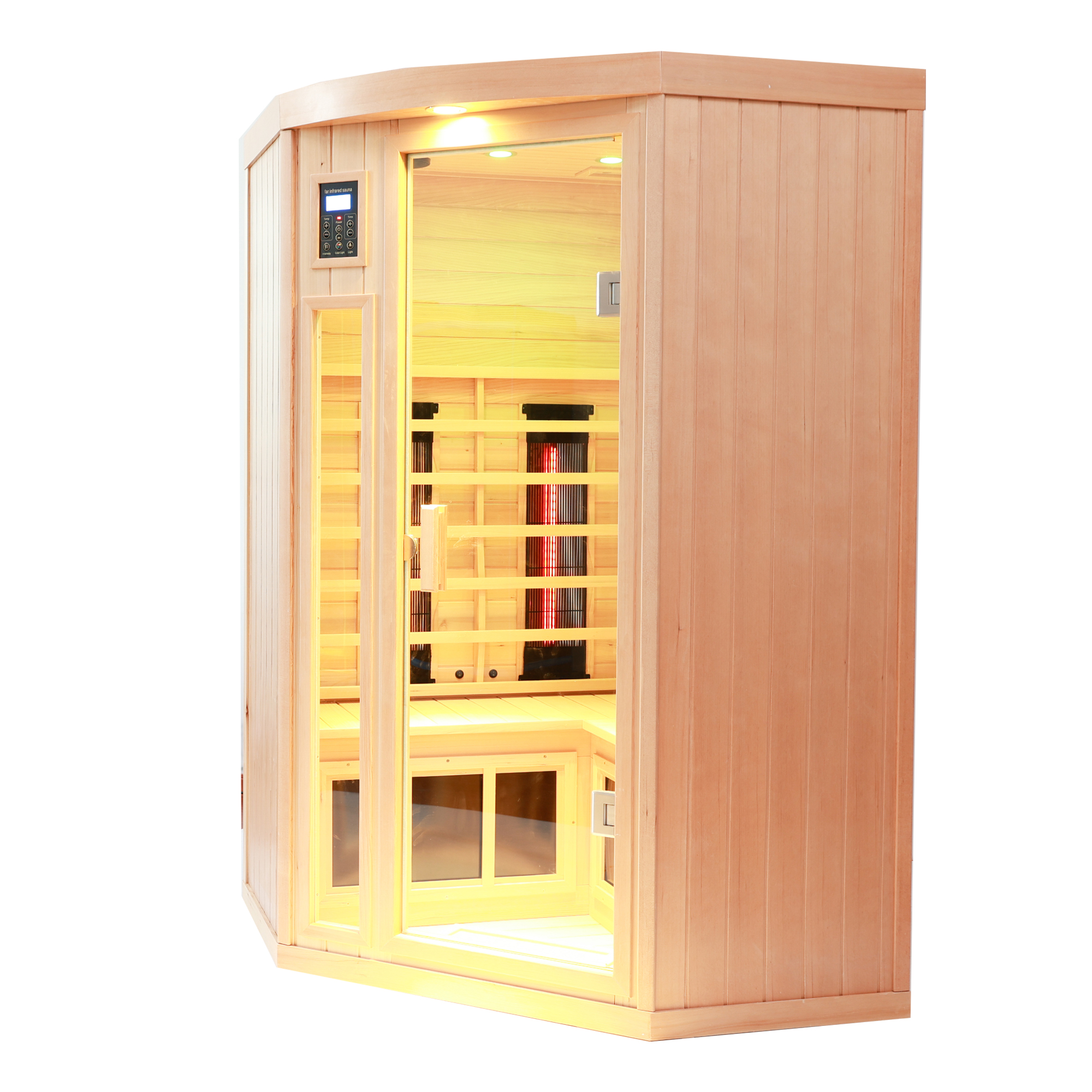 Hemlock pentagonal indoor far infrared sauna room-C - Image 6