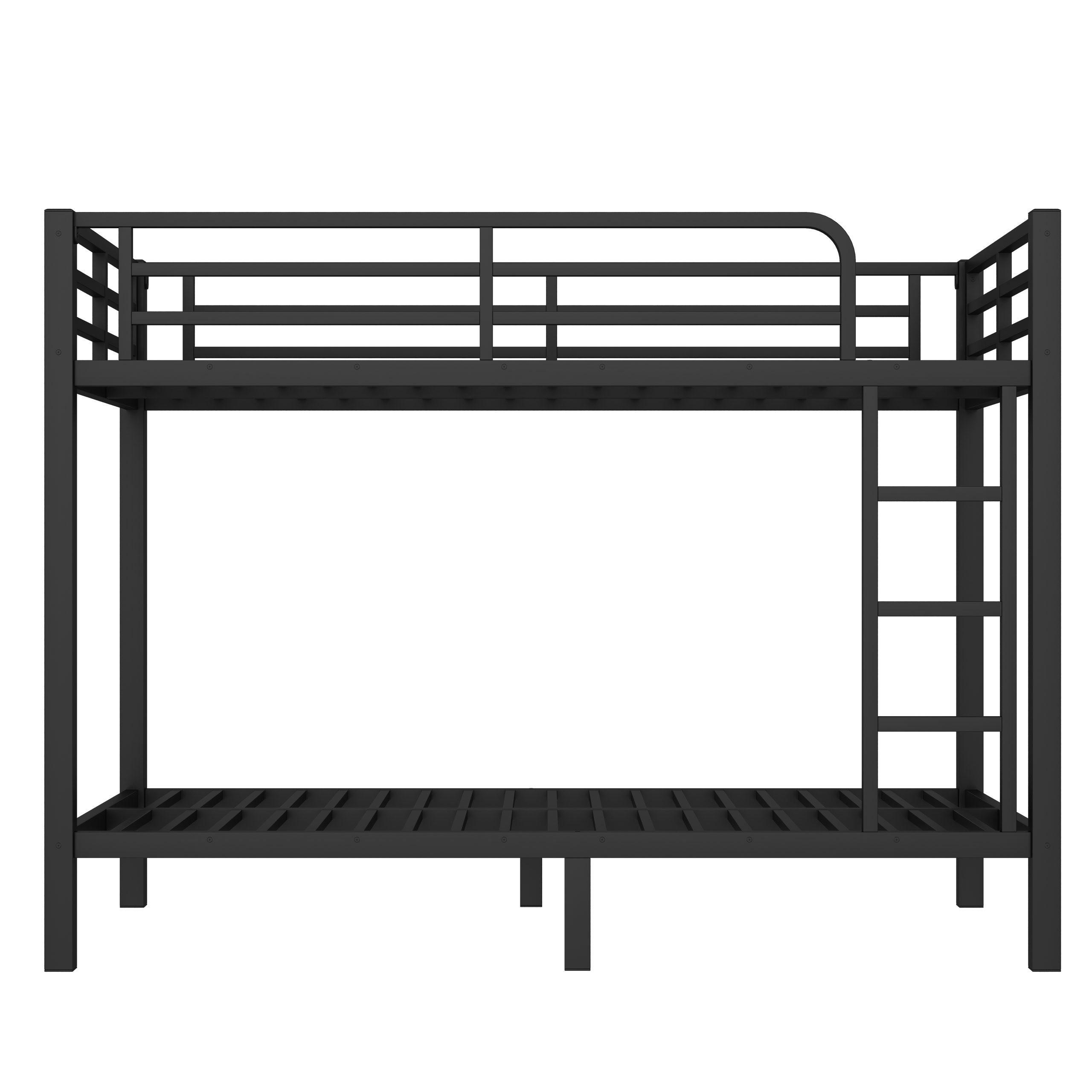 Metal Twin over Twin Bunk Bed for Teens and Adults,Space-Saving/Noise Reduced/No Box Spring Needed, Black - Image 6