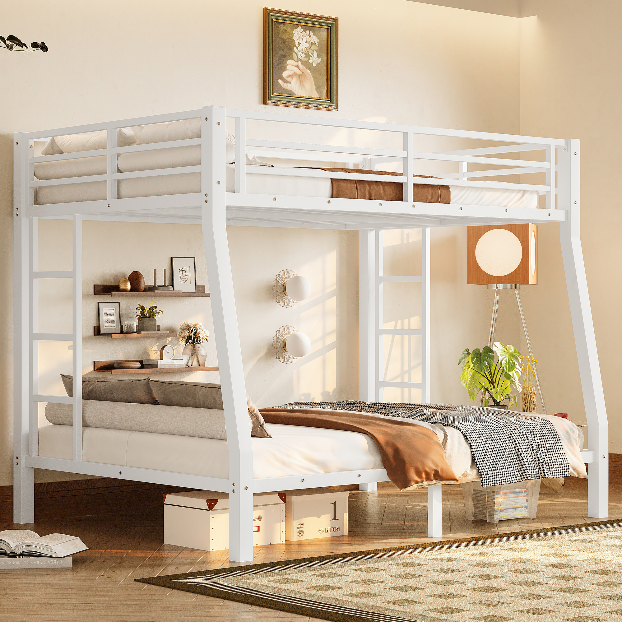 Metal Full XL over Queen Bunk Bed for Teens and Adults,Space-Saving/Noise Reduced/No Box Spring Needed - Image 3
