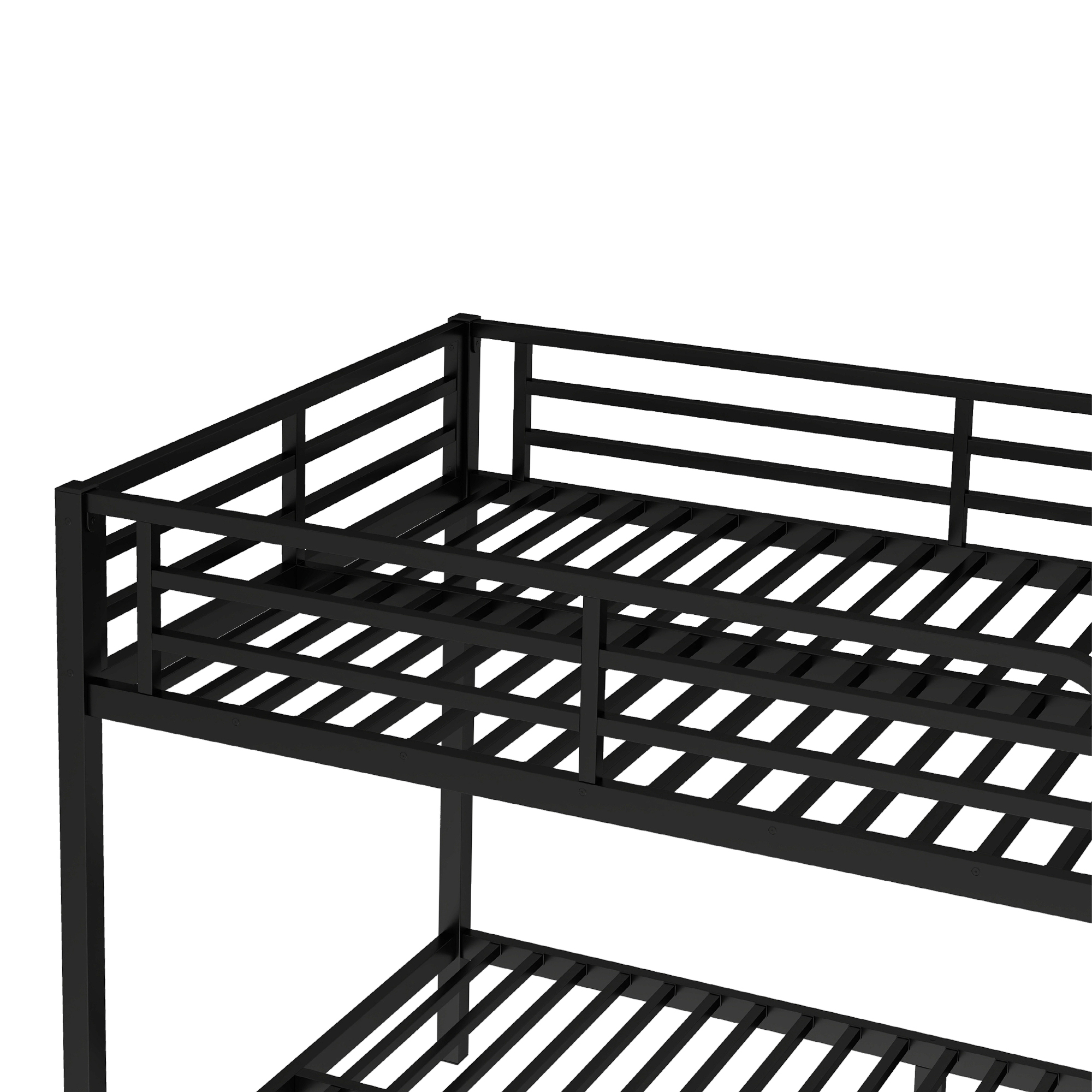 Metal Full XL over Full XL Bunk Bed for Teens and Adults,Space-Saving/Noise Reduced/No Box Spring Needed, Black - Image 5