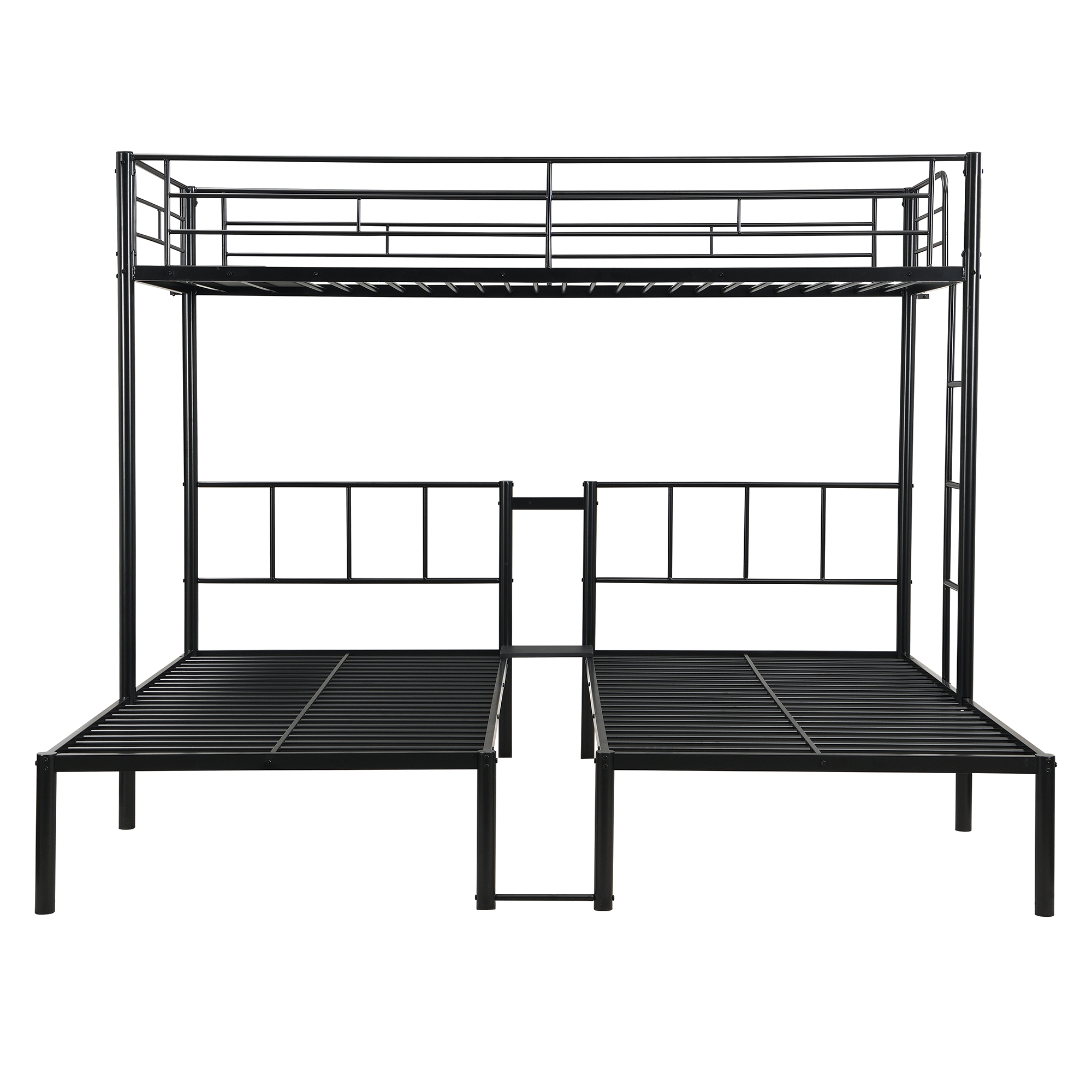Twin Over Twin Over Twin Bunk Bed ,Triple Bunk Bed With a vertical ladder, Metal Frame Bunk Bed with Safety Rail, Twin Over Twin Over Twin Triple Bunk - Image 6