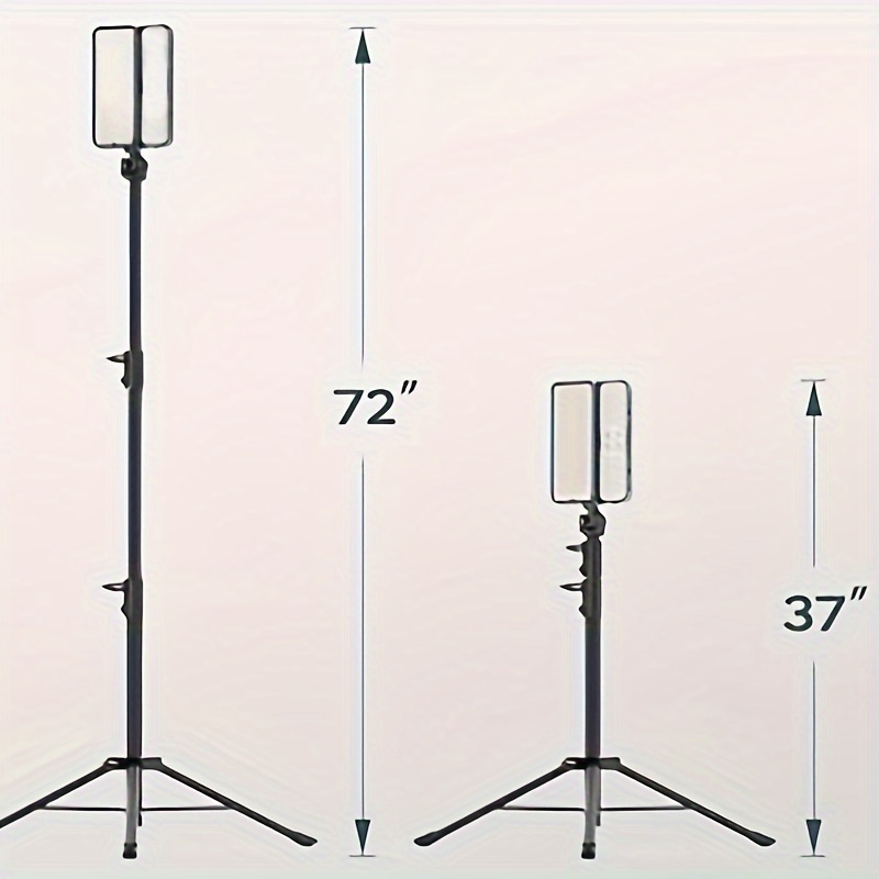 10000lm Dimmable Rechargeable Work Light, 15000mAh Detachable Camping Work Light 72'' Telescopic with 2 Separate Lights, 2 Charge Ways Type C & Solar Powered - Image 2