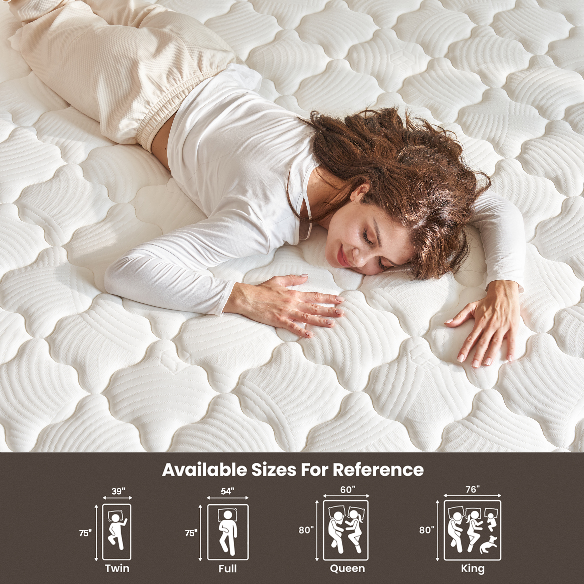 Full Size Mattress,12 Inch Hybrid Full Mattress in a Box with Memory Foam and Pocket Spring for Pressure Relief & Comfort Sleep & Zoned Support, Medium Firm,CertiPUR-US & OEKO-TEX - Image 6