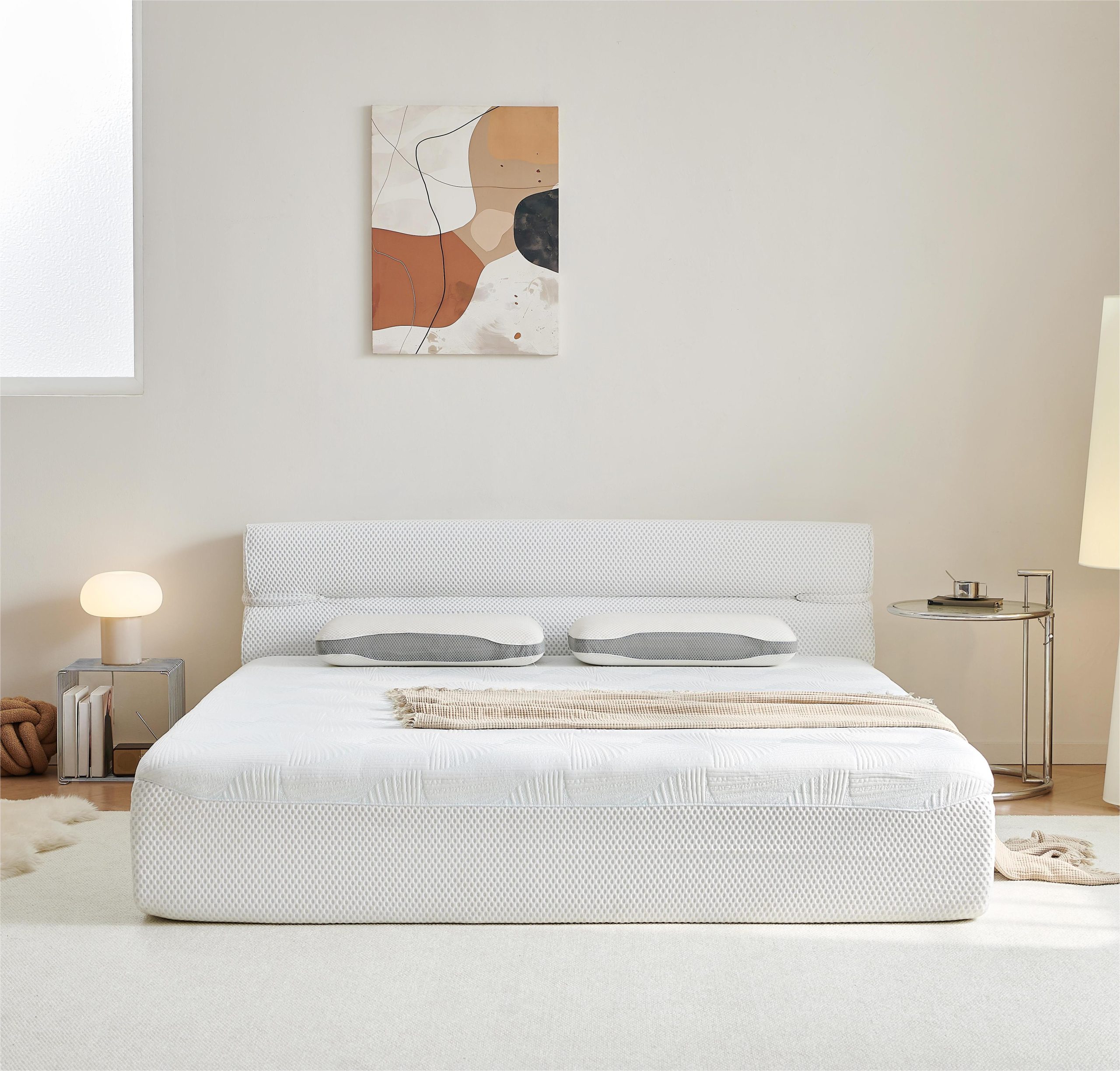 All in One King Mattress & Bed Frame, 15 Inch King Size Mattresses in a Box with Cool Fabric, Pressure Relief Motion Isolation No Assembly Required for Living Room Apartment Bedroom Dormitory - Image 3
