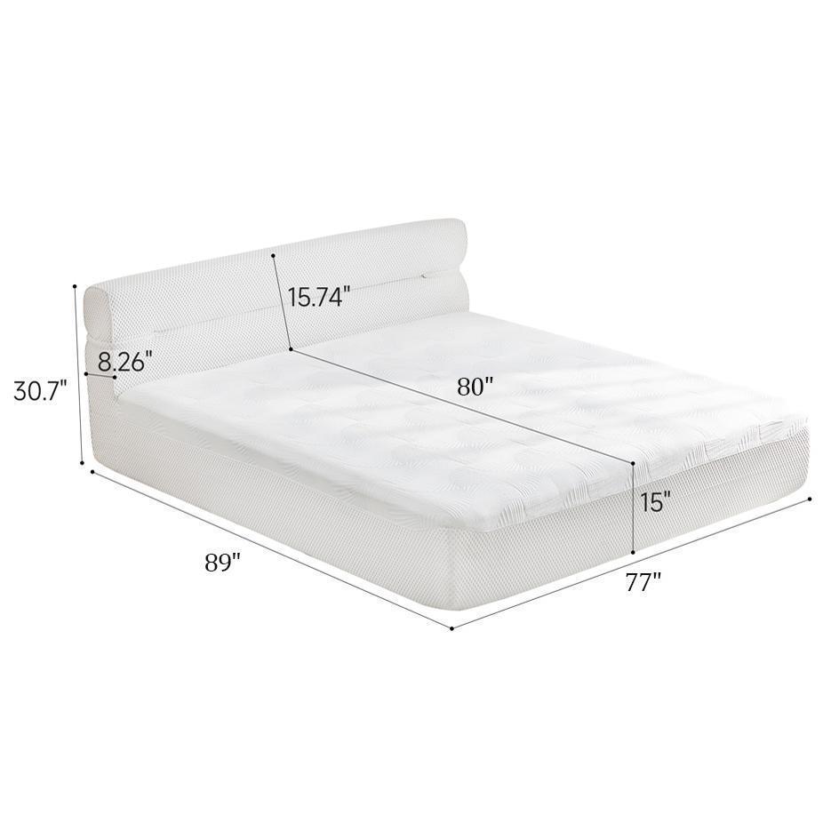 All in One King Mattress & Bed Frame, 15 Inch King Size Mattresses in a Box with Cool Fabric, Pressure Relief Motion Isolation No Assembly Required for Living Room Apartment Bedroom Dormitory - Image 2