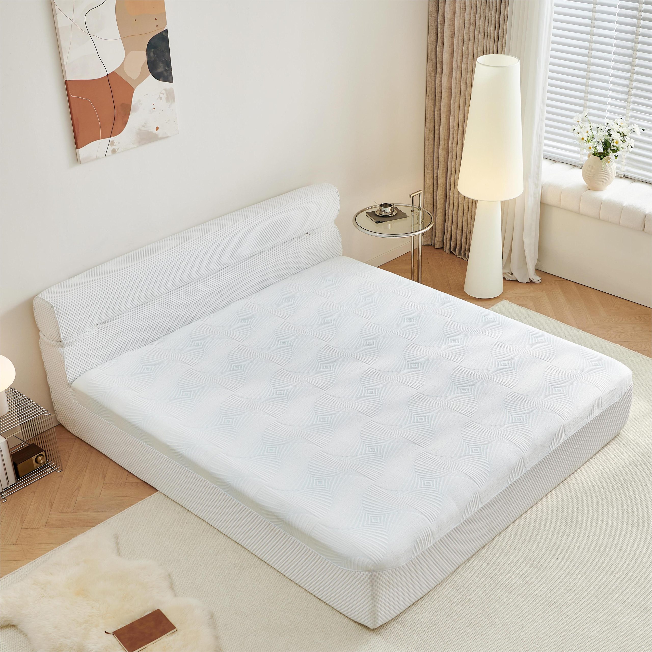 All in One King Mattress & Bed Frame, 15 Inch King Size Mattresses in a Box with Cool Fabric, Pressure Relief Motion Isolation No Assembly Required for Living Room Apartment Bedroom Dormitory - Image 4