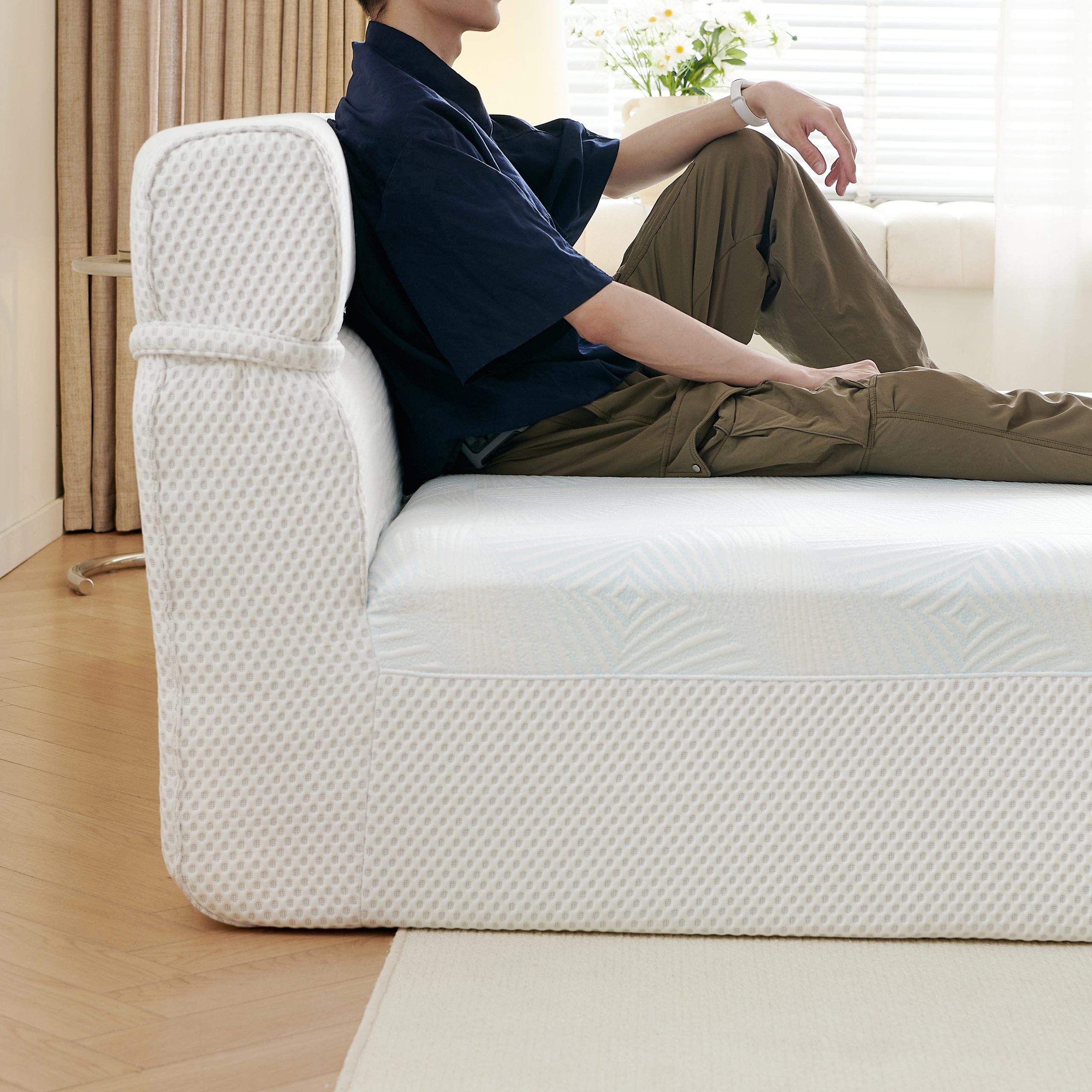 All in One Queen Mattress & Bed Frame 15 Inch Queen Size Mattresses in a Box with Cool Fabric Pressure Relief, Motion Isolation No Assembly Required for Living Room Apartment Bedroom Dormitory - Image 6
